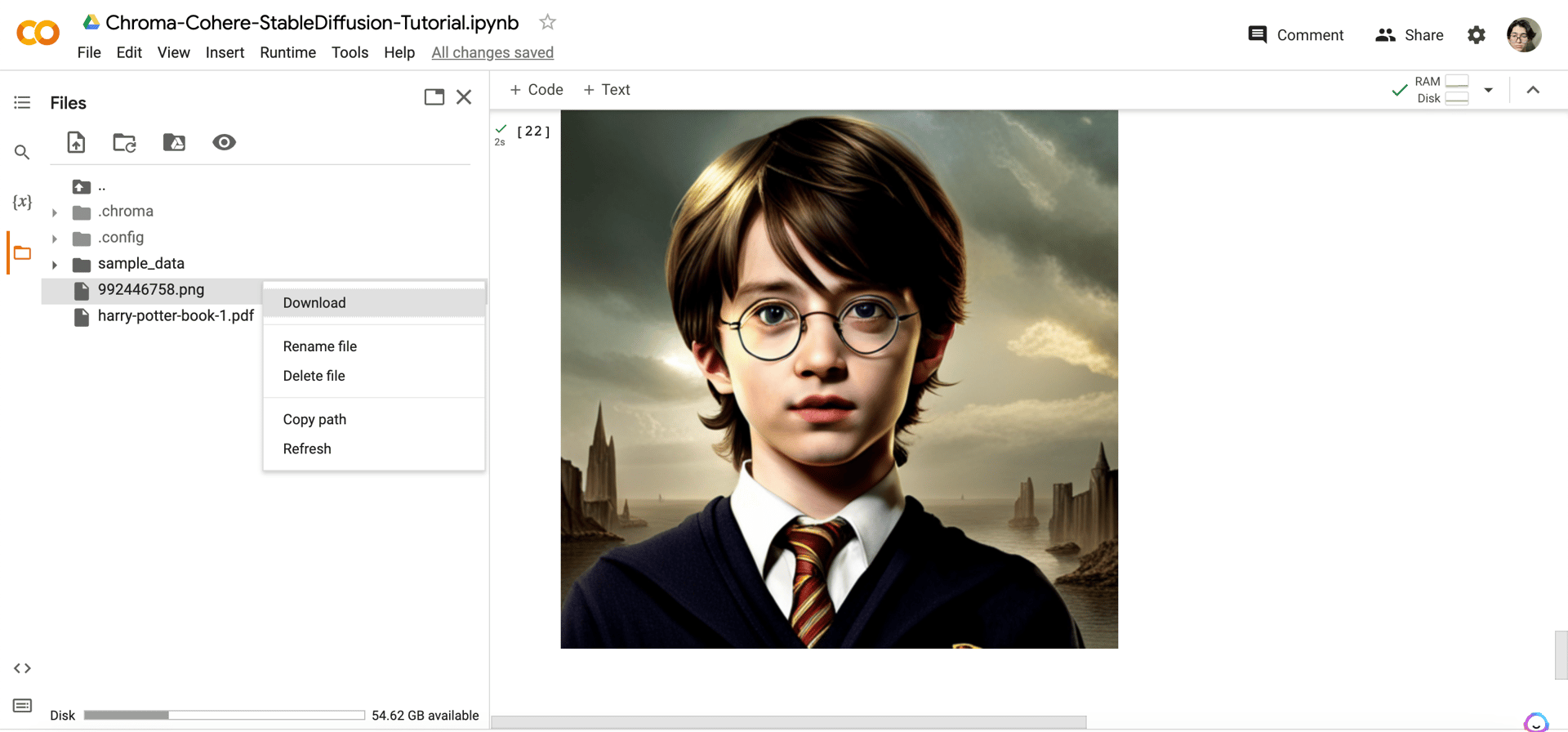 Harry Potter generated art by Stable Diffusion