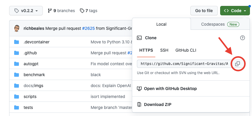 github screenshot