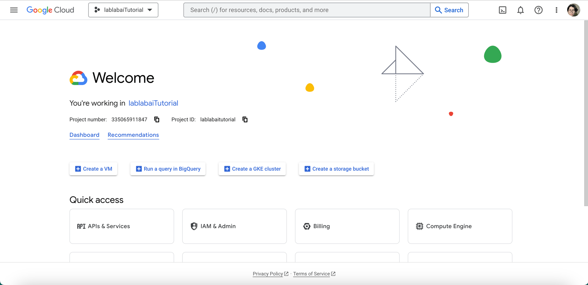 google cloud console