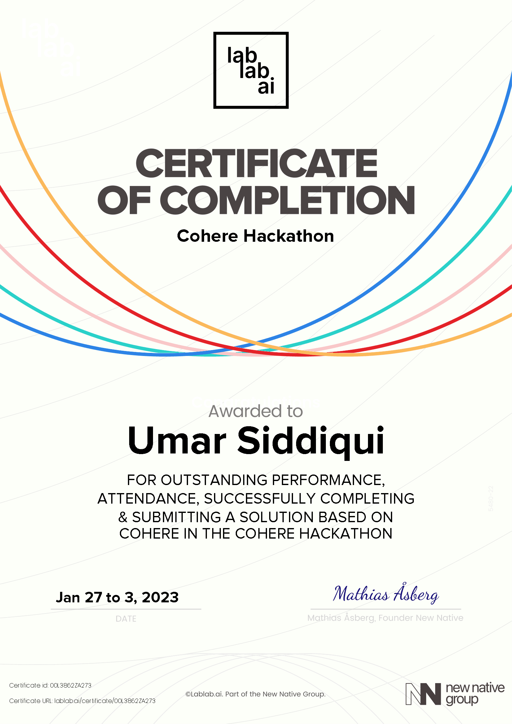 personal certificate