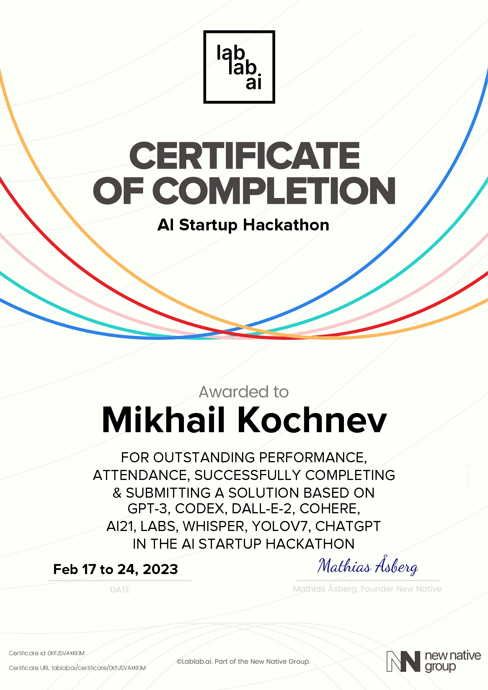 personal certificate