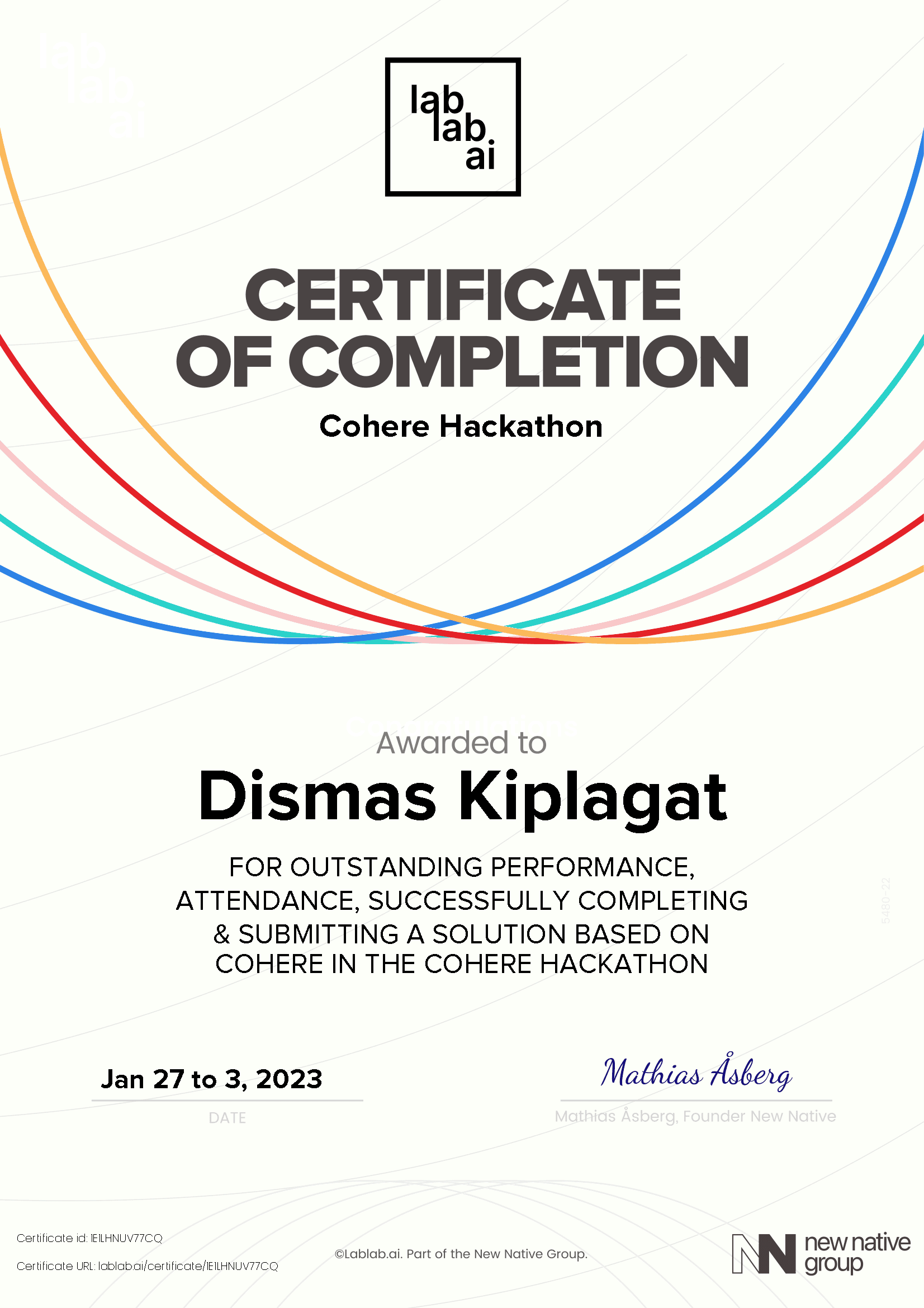 personal certificate