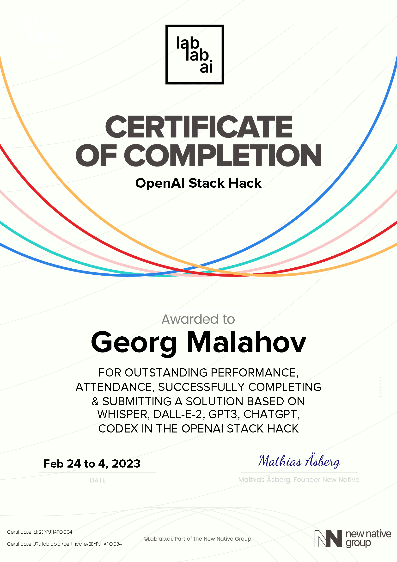 personal certificate