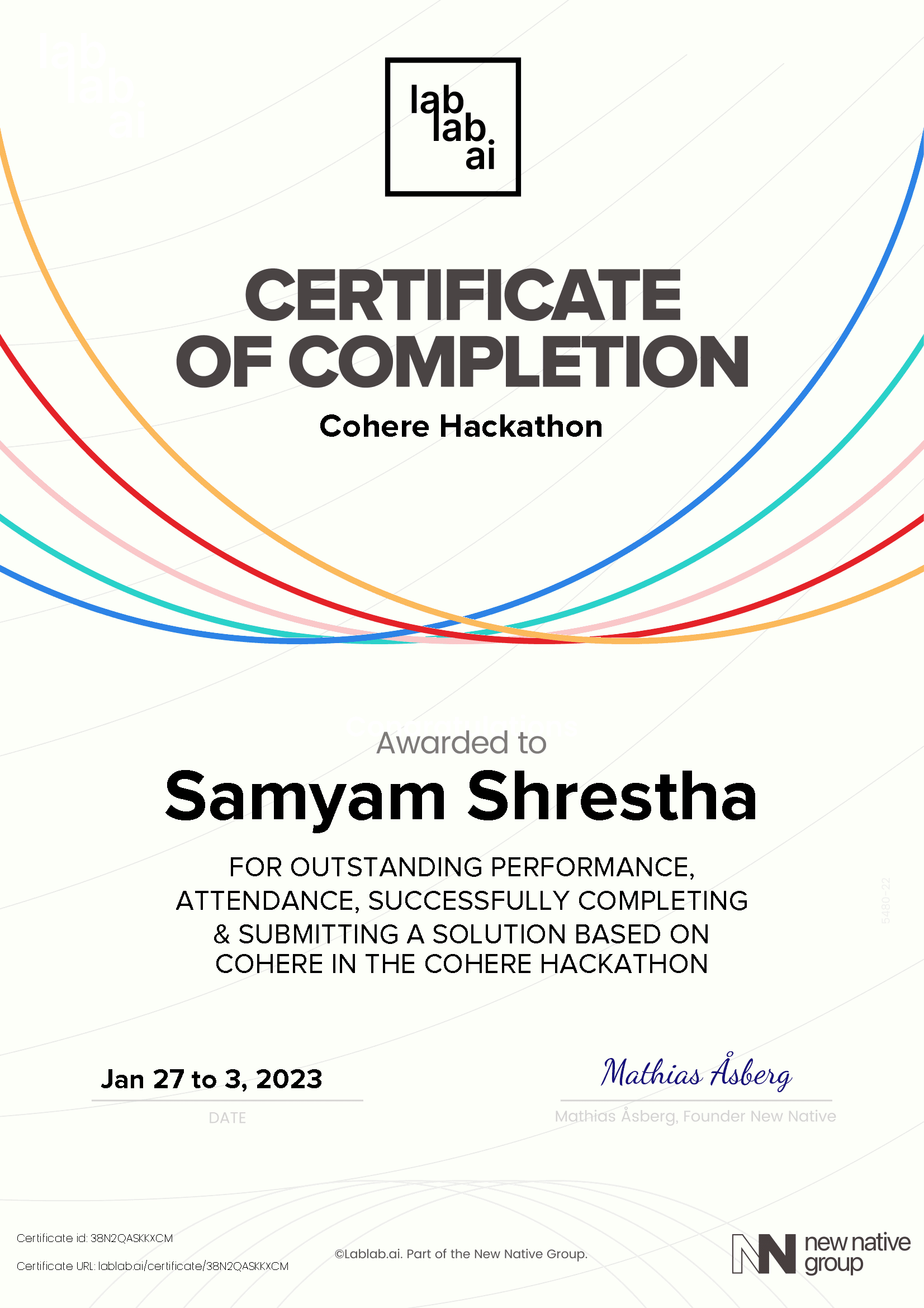 personal certificate