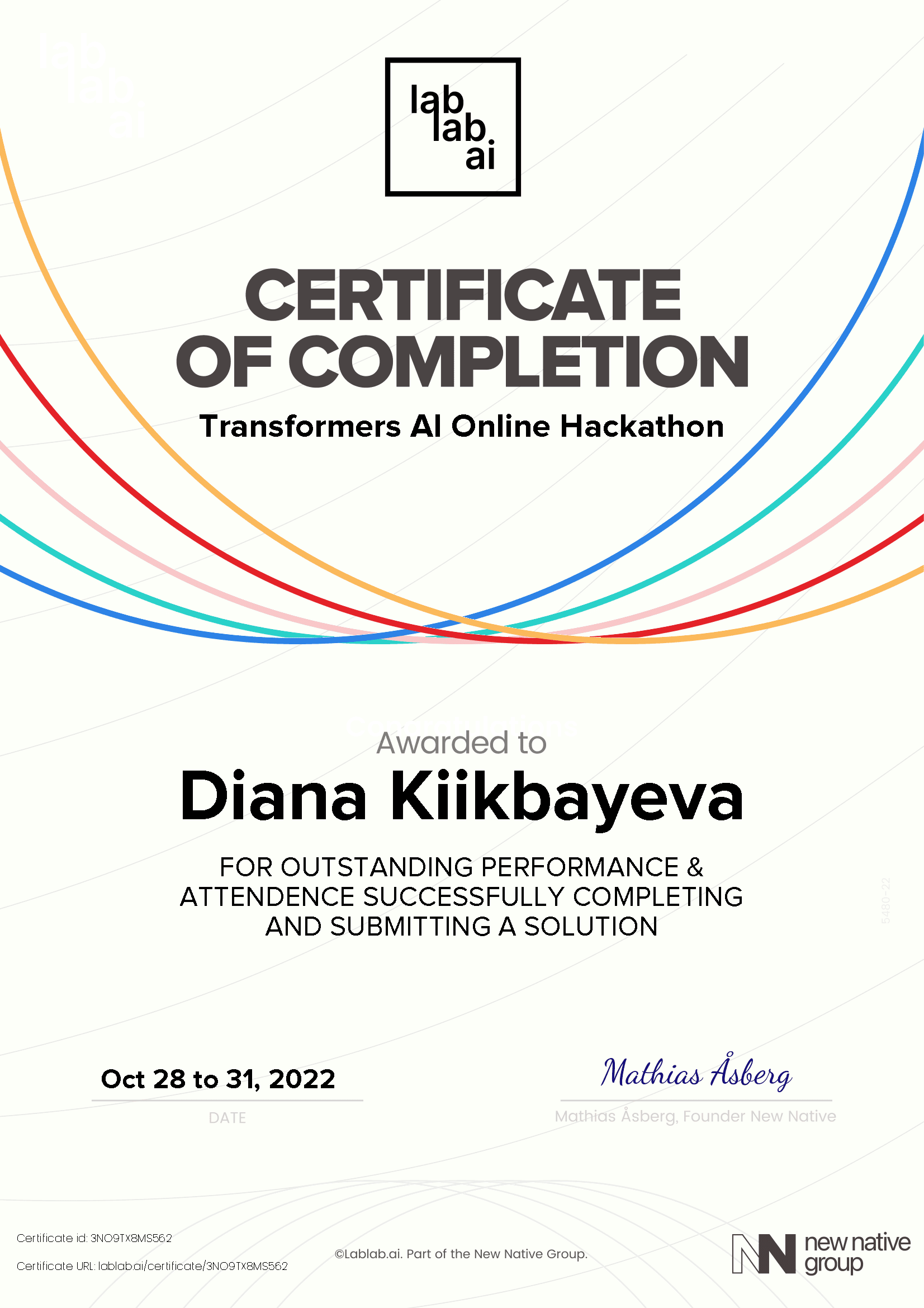 personal certificate