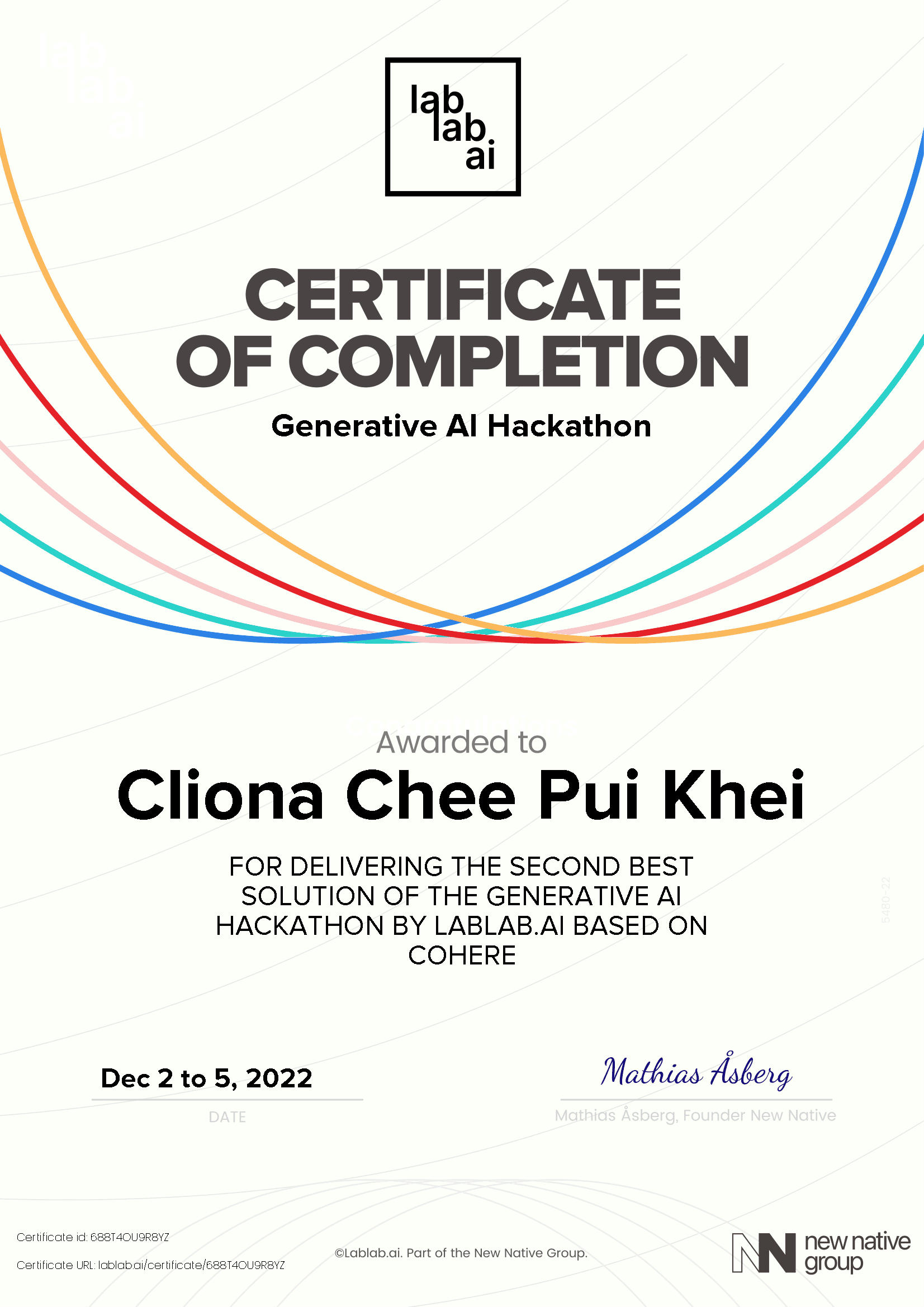 personal certificate