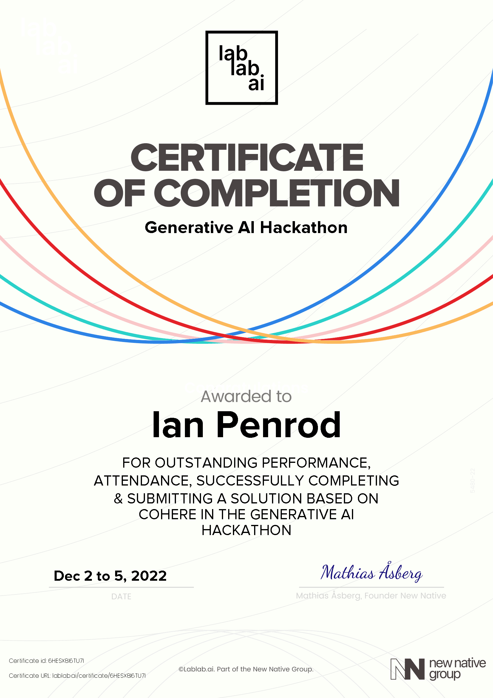 personal certificate