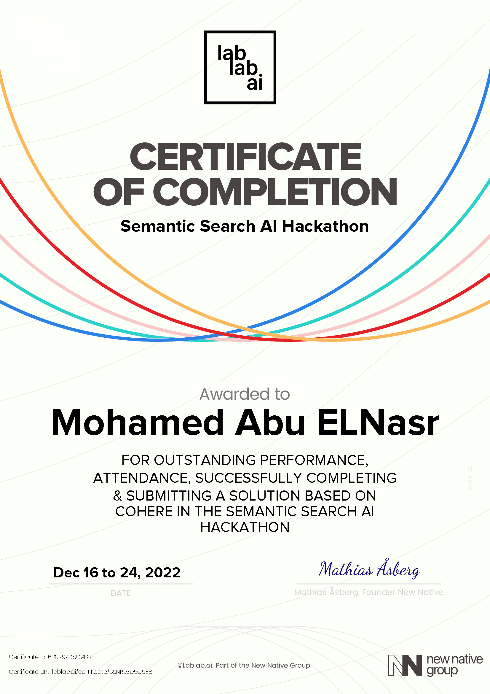 personal certificate