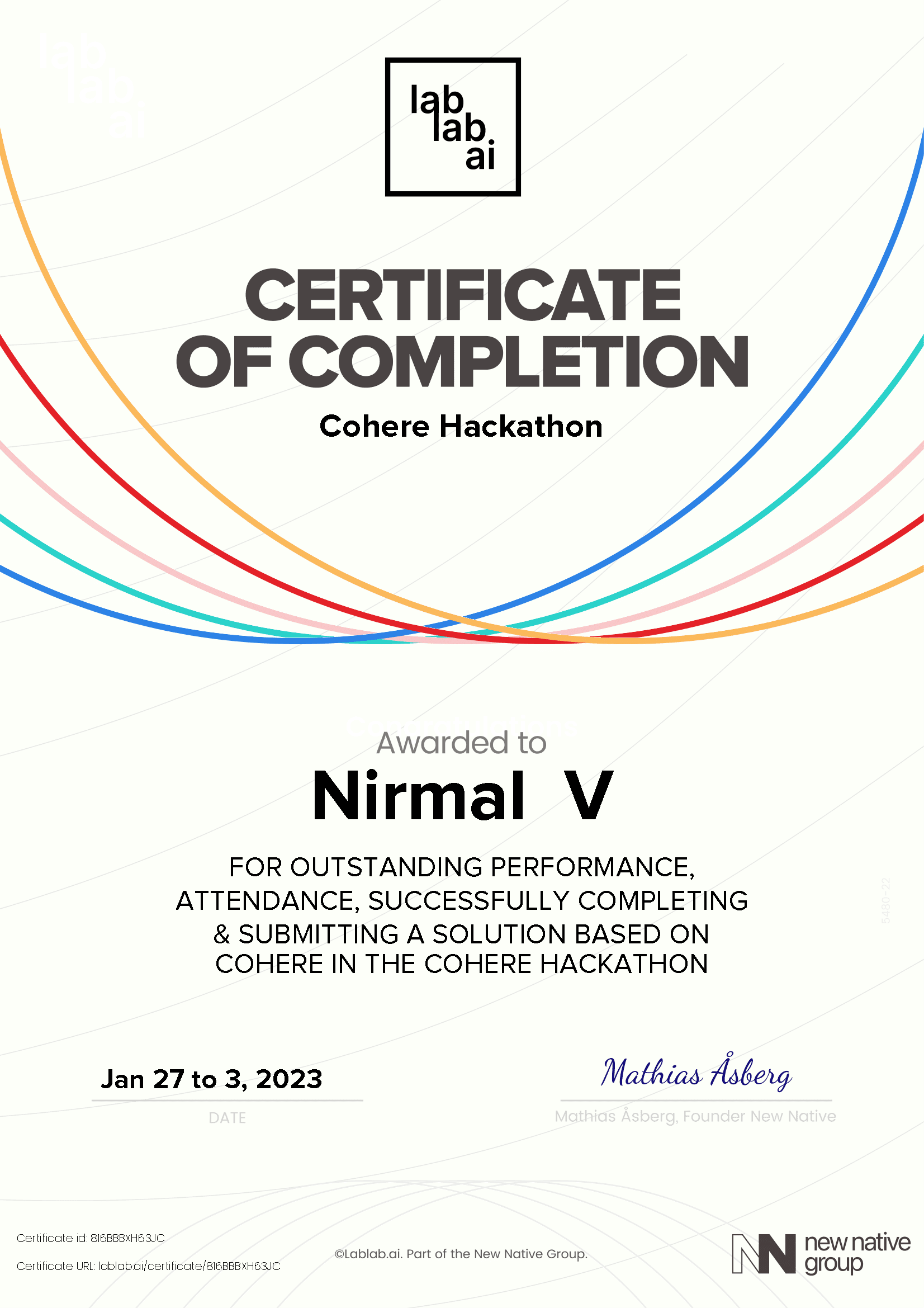 personal certificate