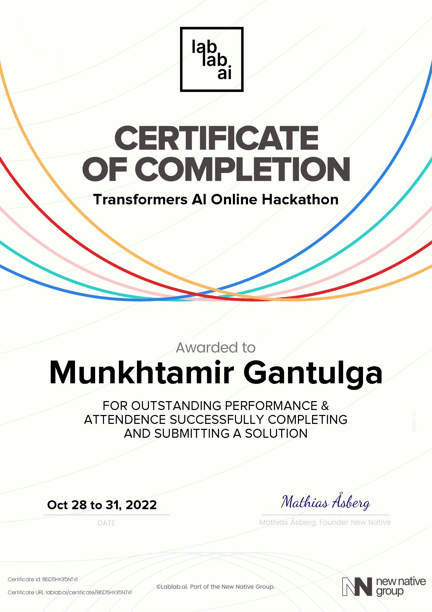 personal certificate