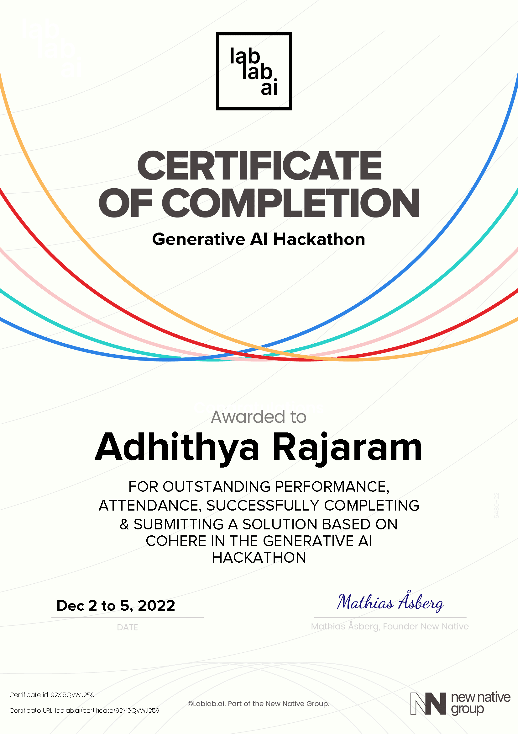 personal certificate