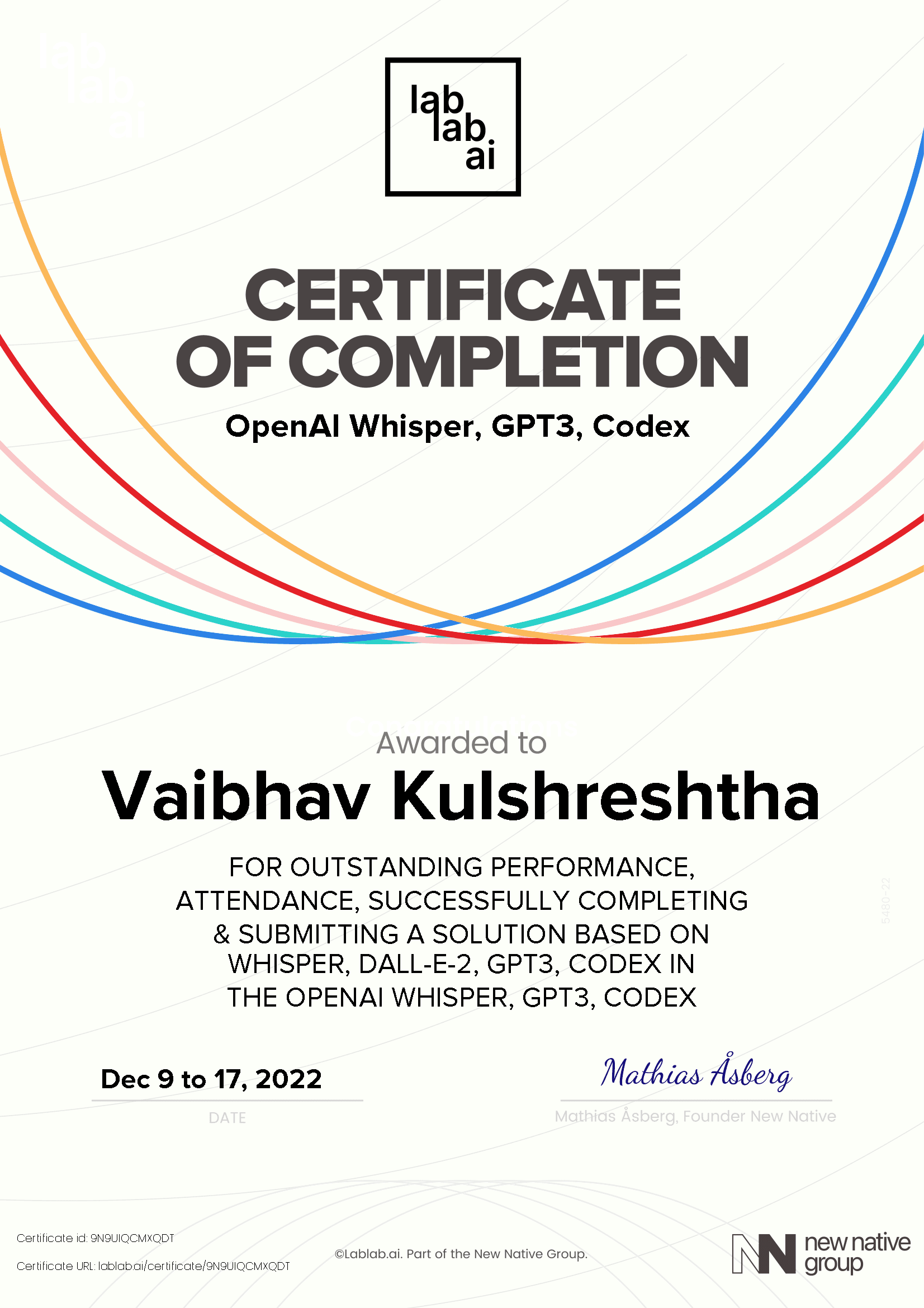 personal certificate