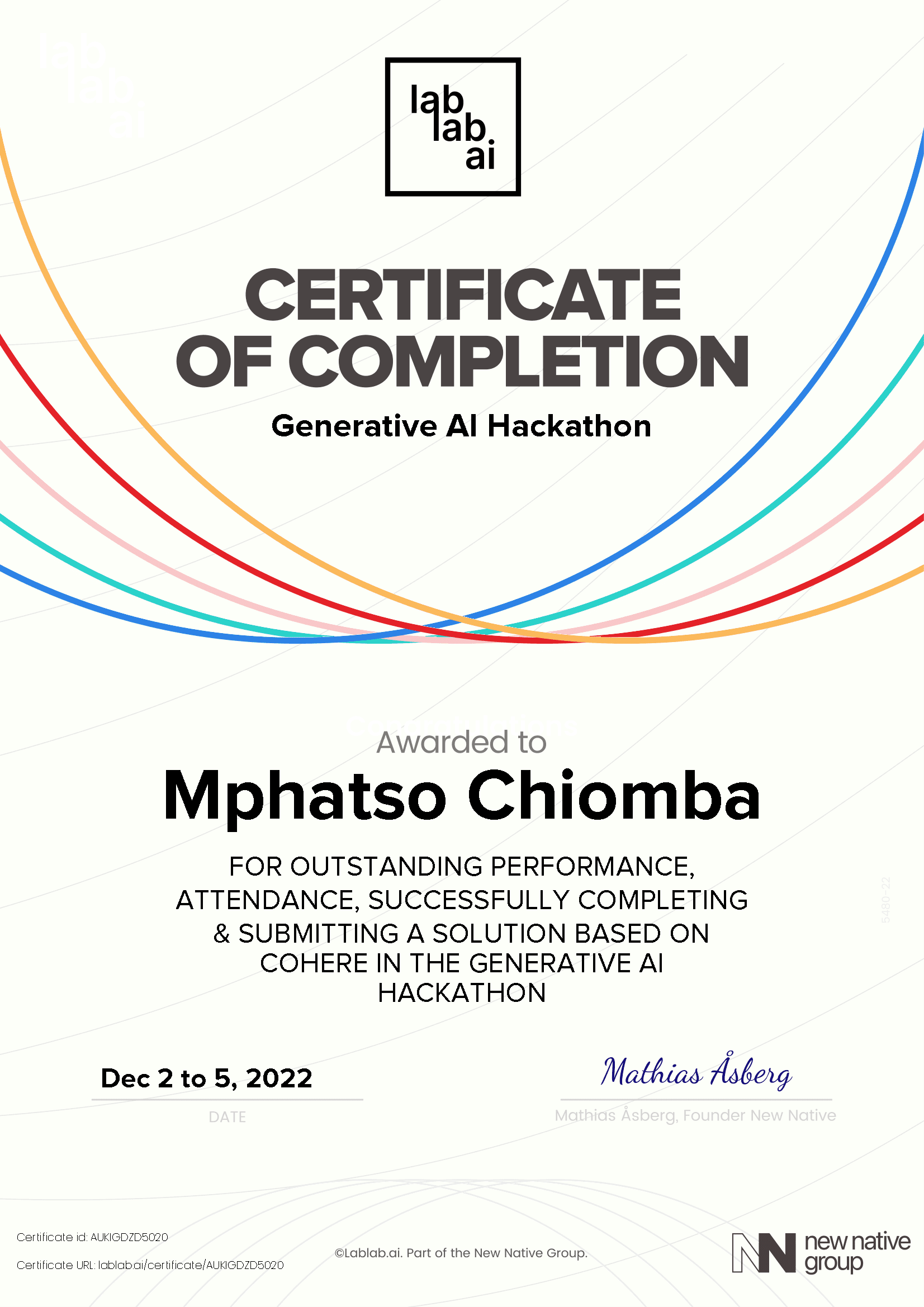 personal certificate