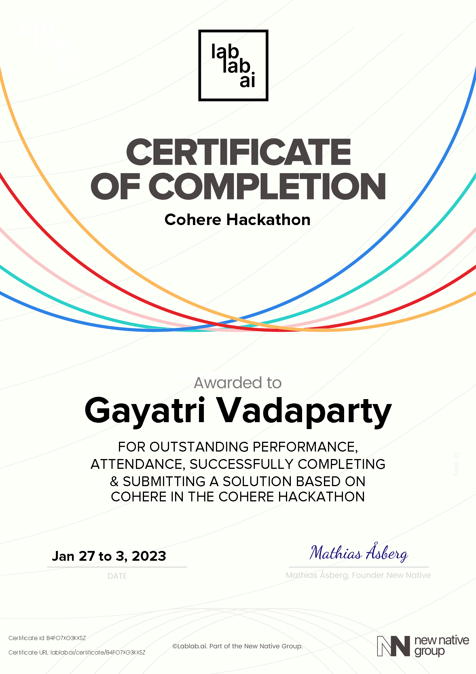 personal certificate