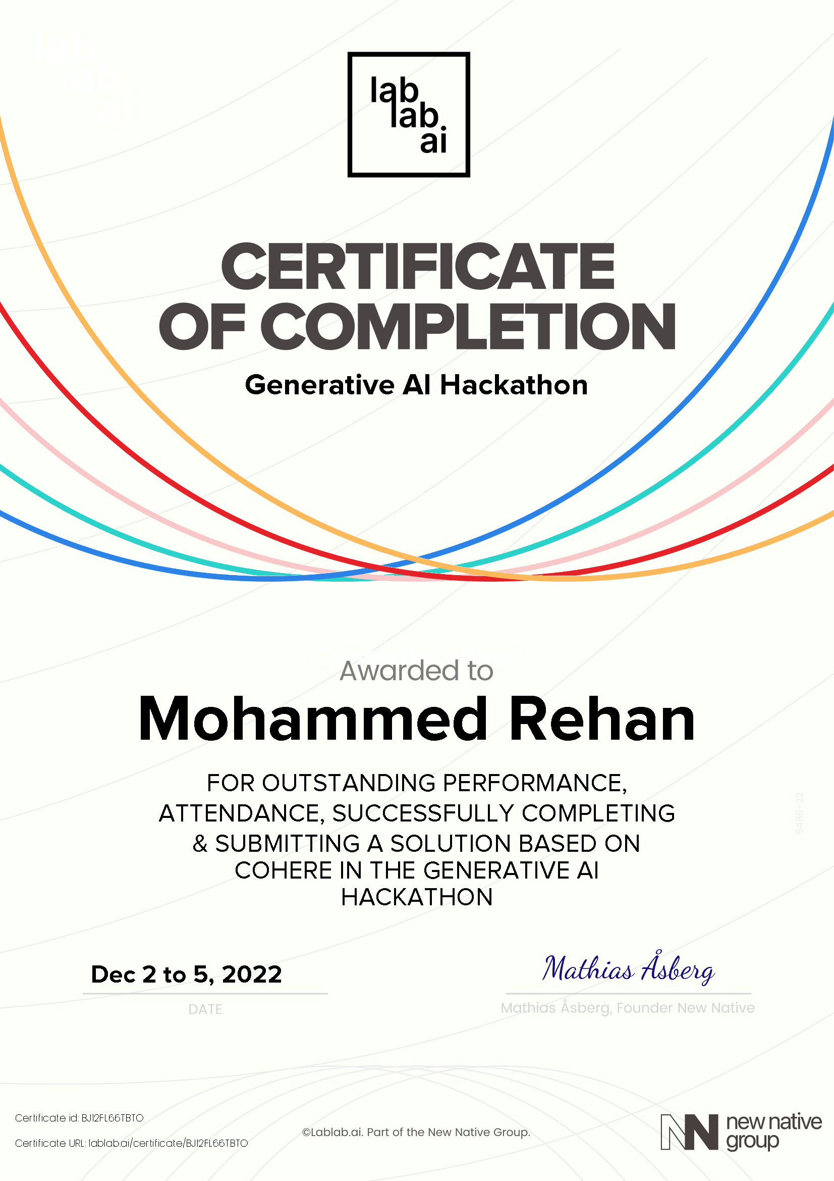 personal certificate