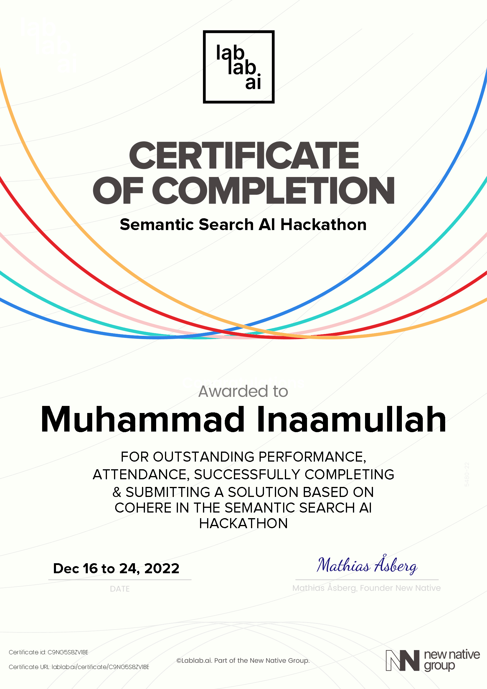 personal certificate