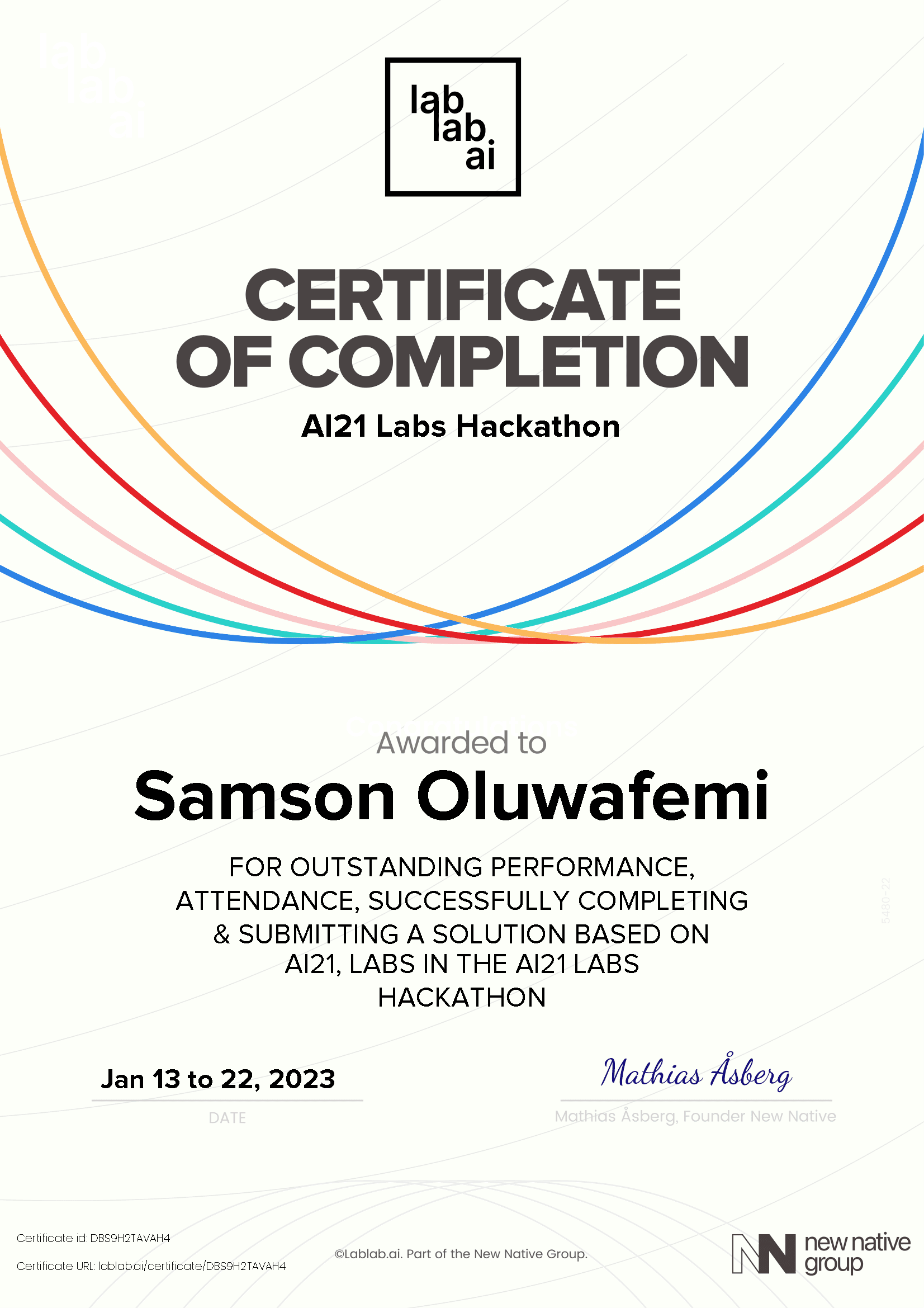 personal certificate