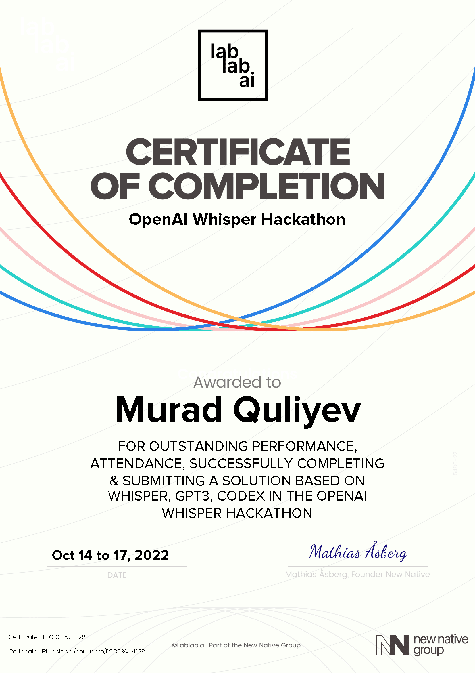 personal certificate