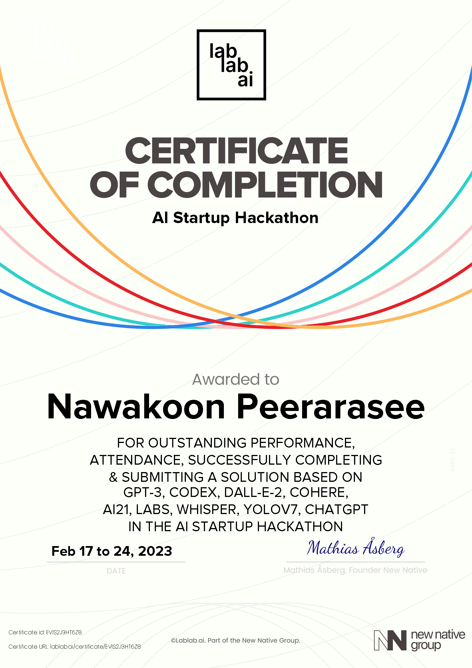 personal certificate