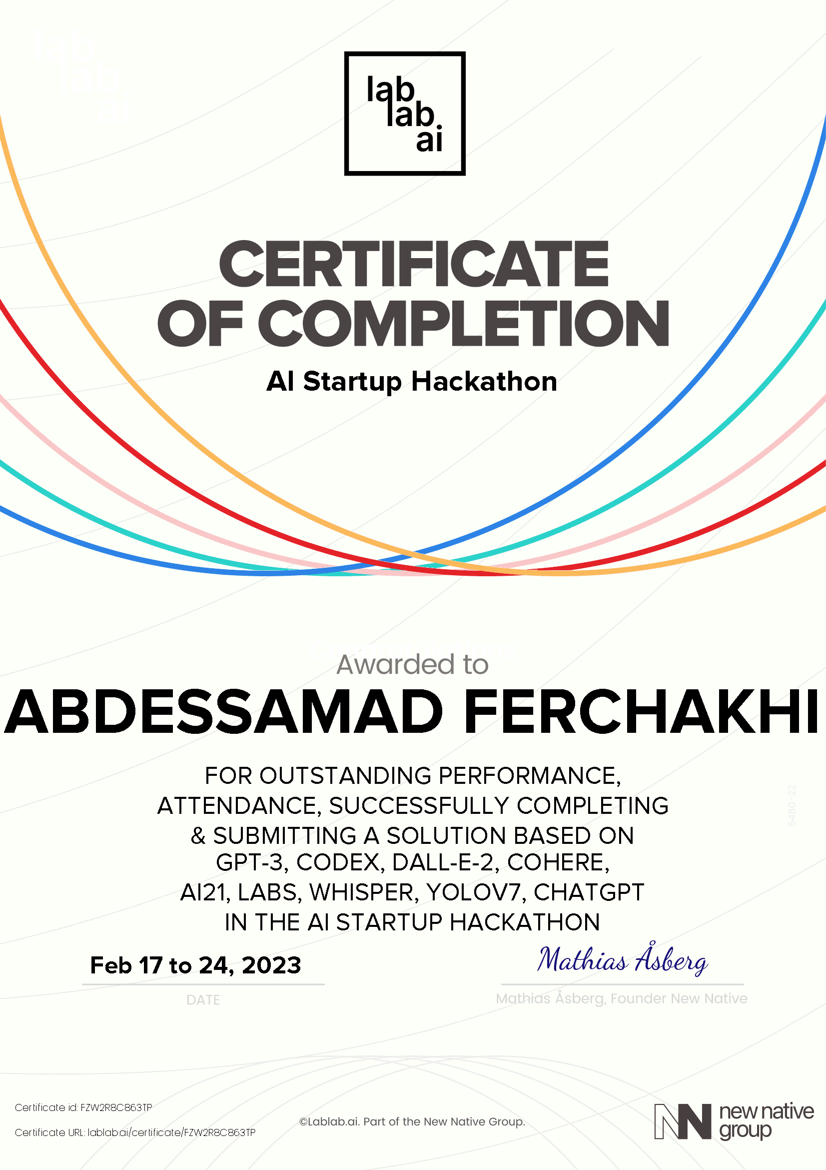 personal certificate