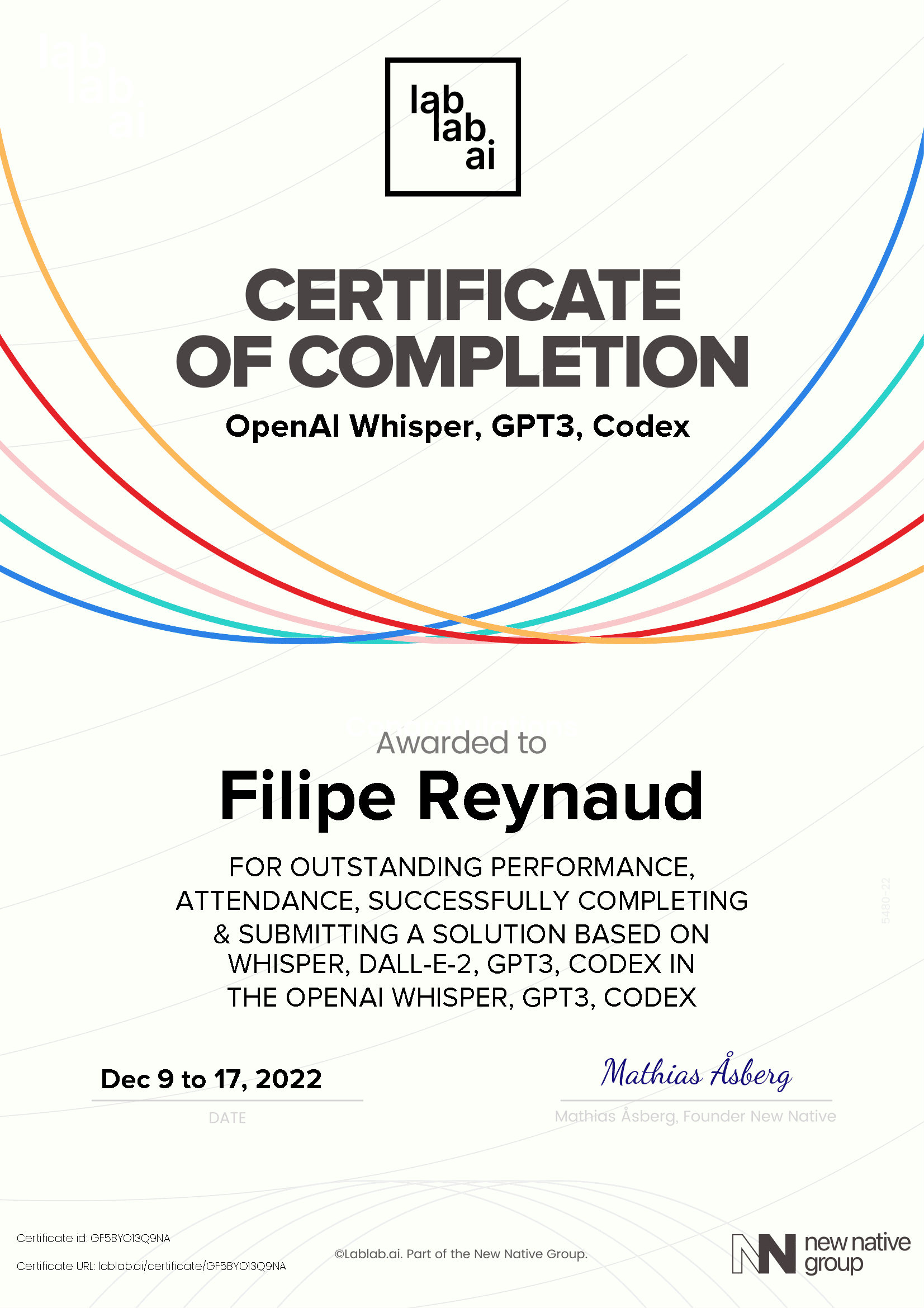 personal certificate