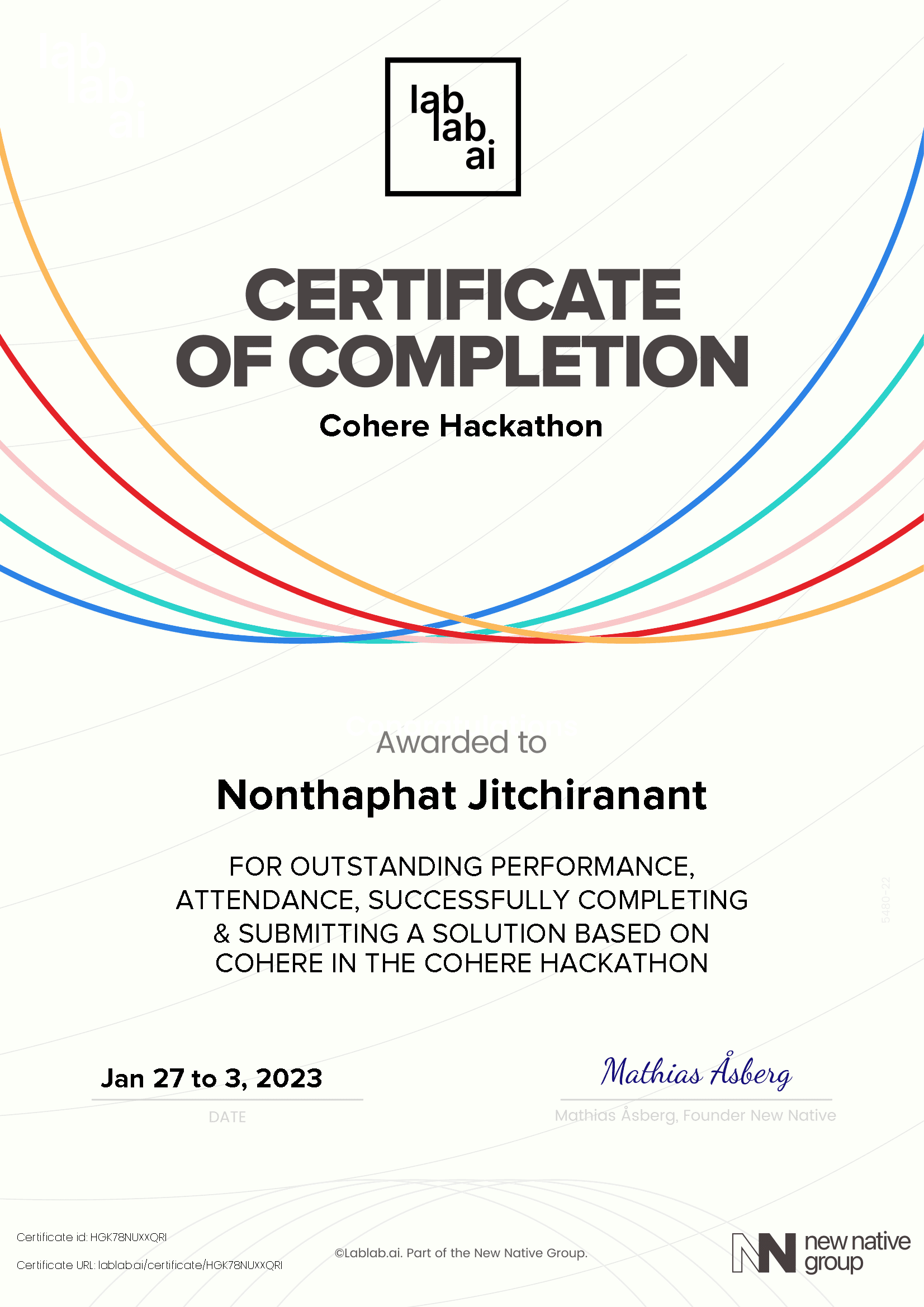 personal certificate