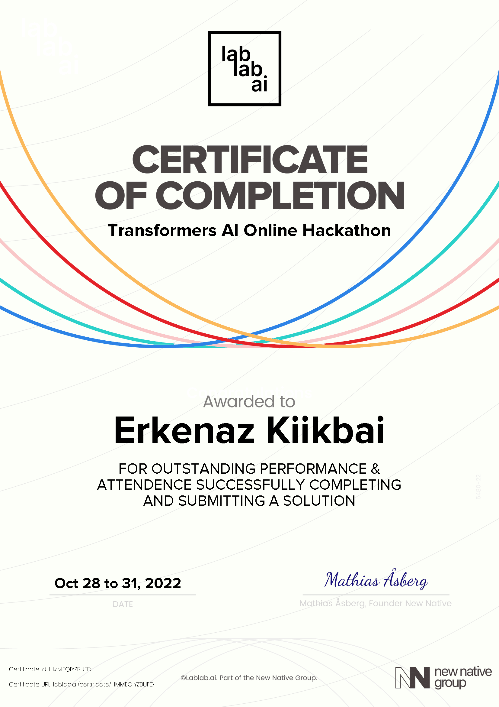 personal certificate