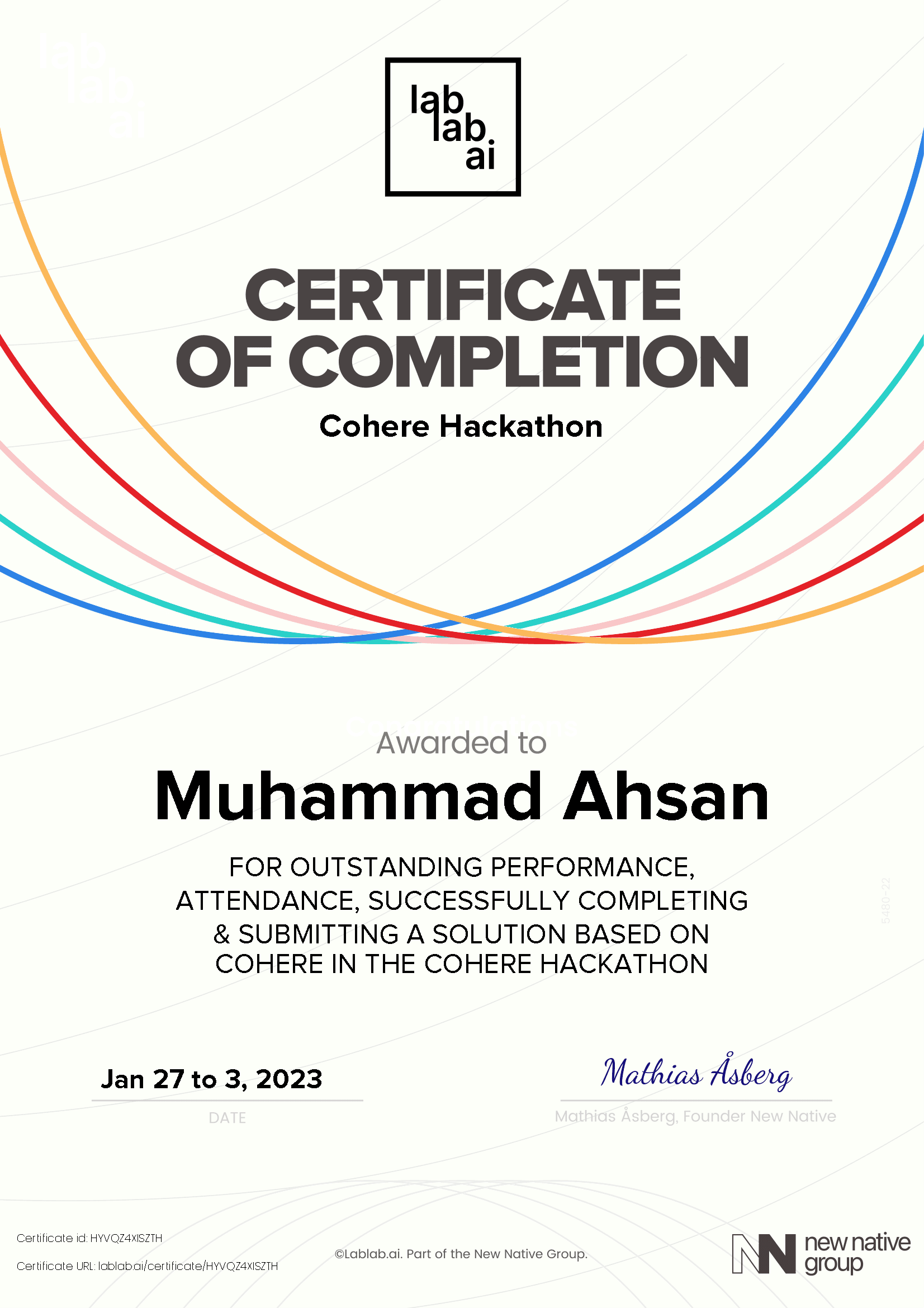 personal certificate