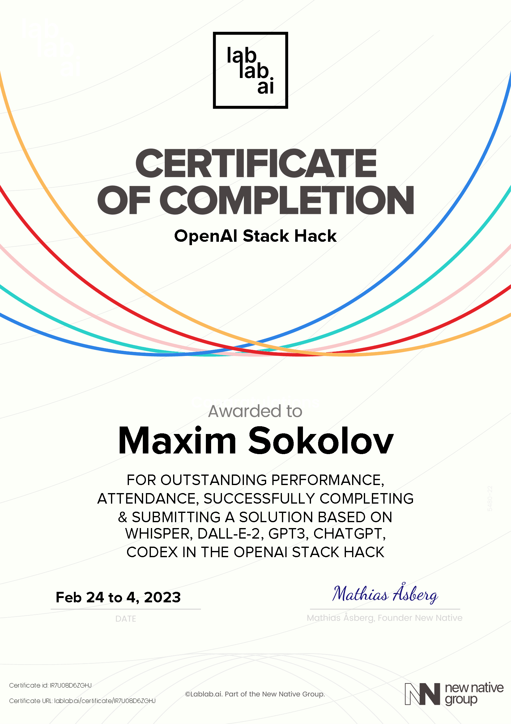 personal certificate