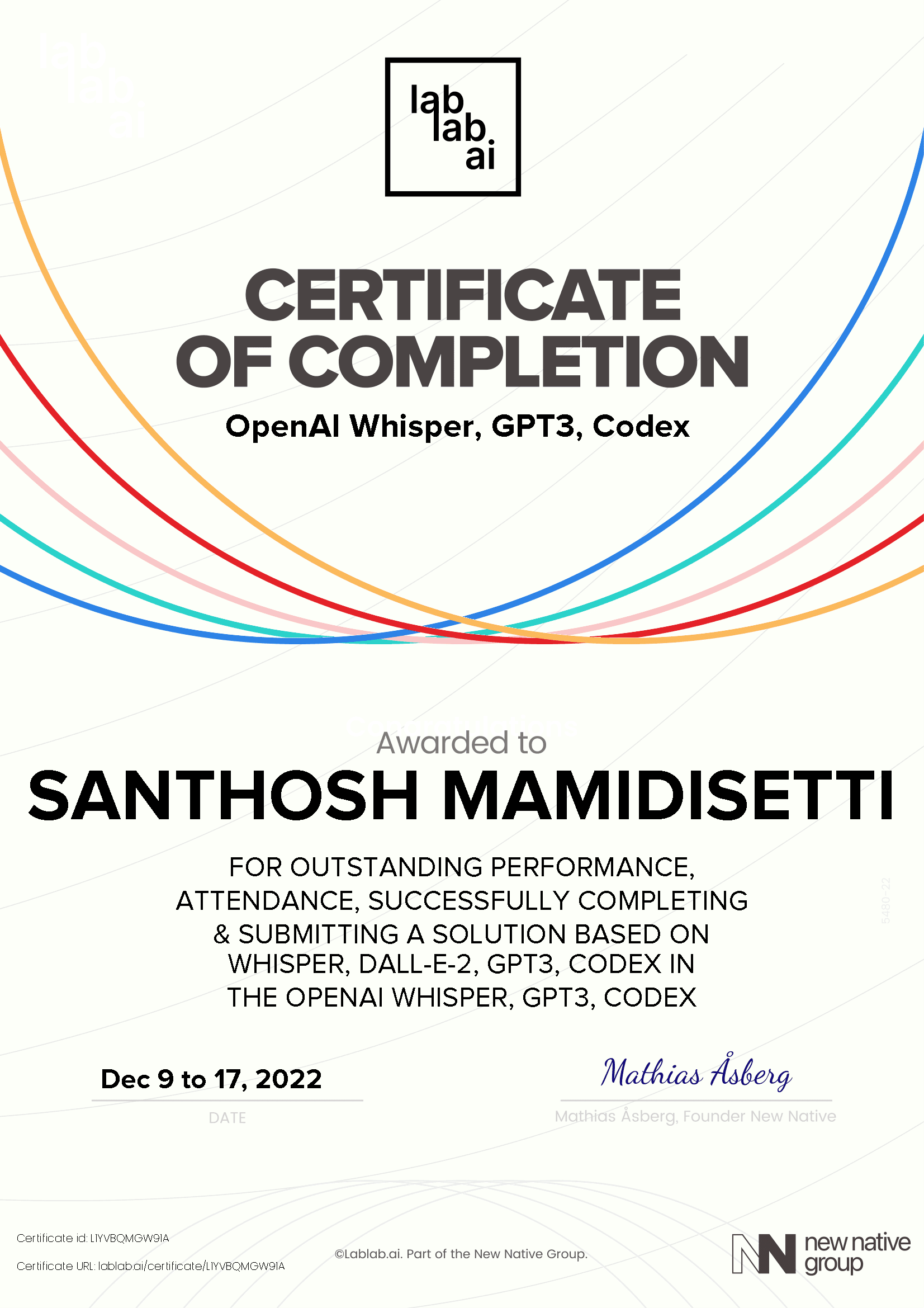 personal certificate