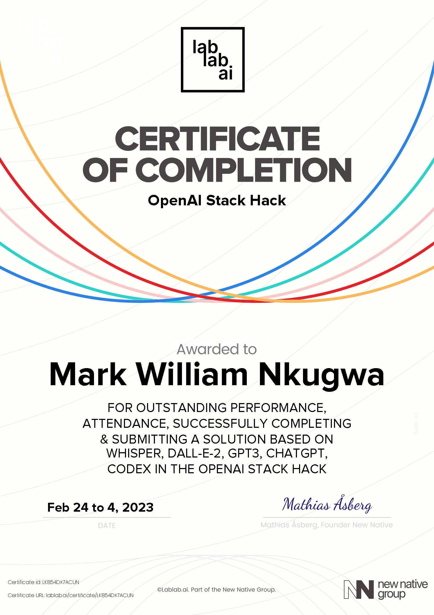 personal certificate