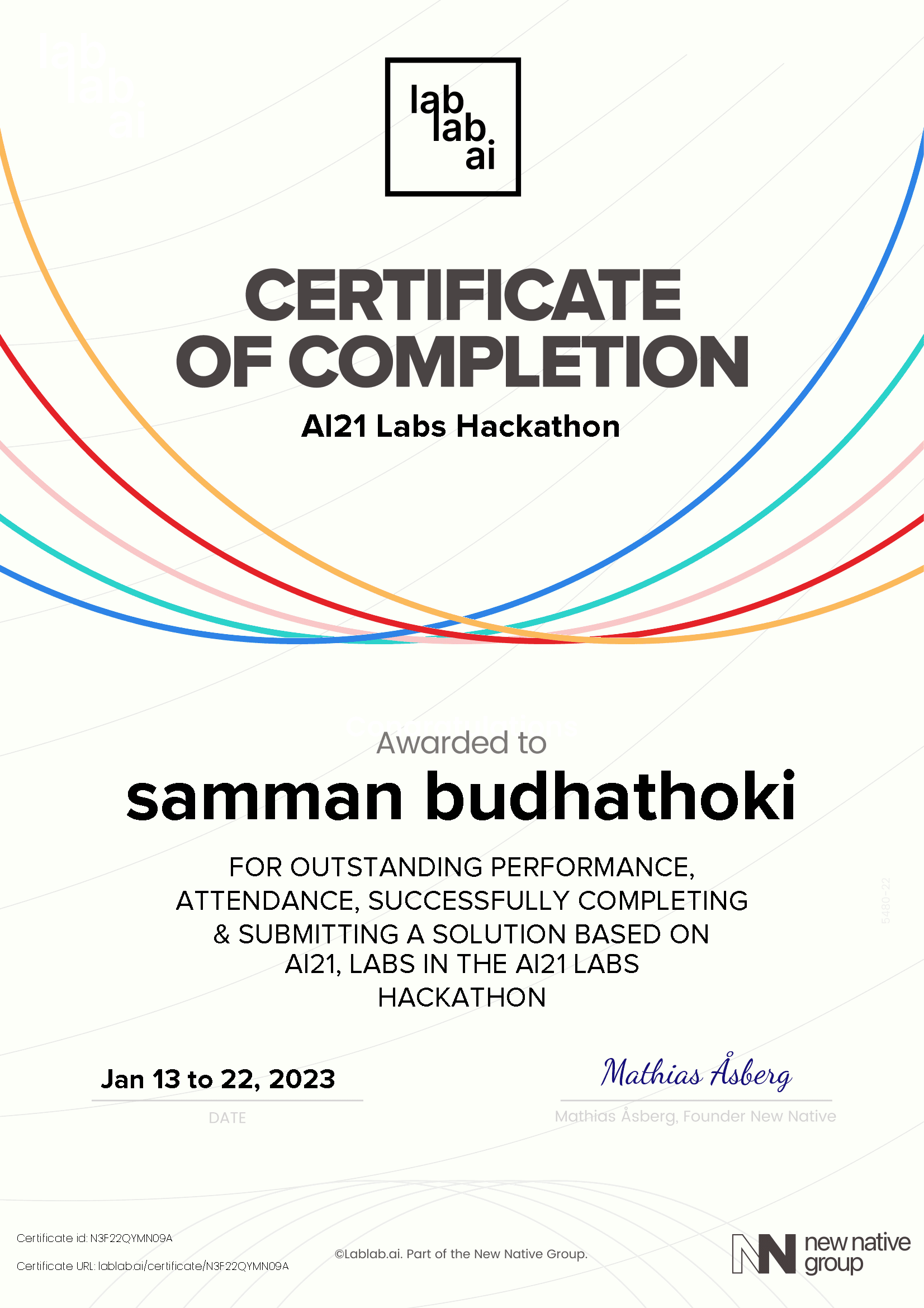 personal certificate