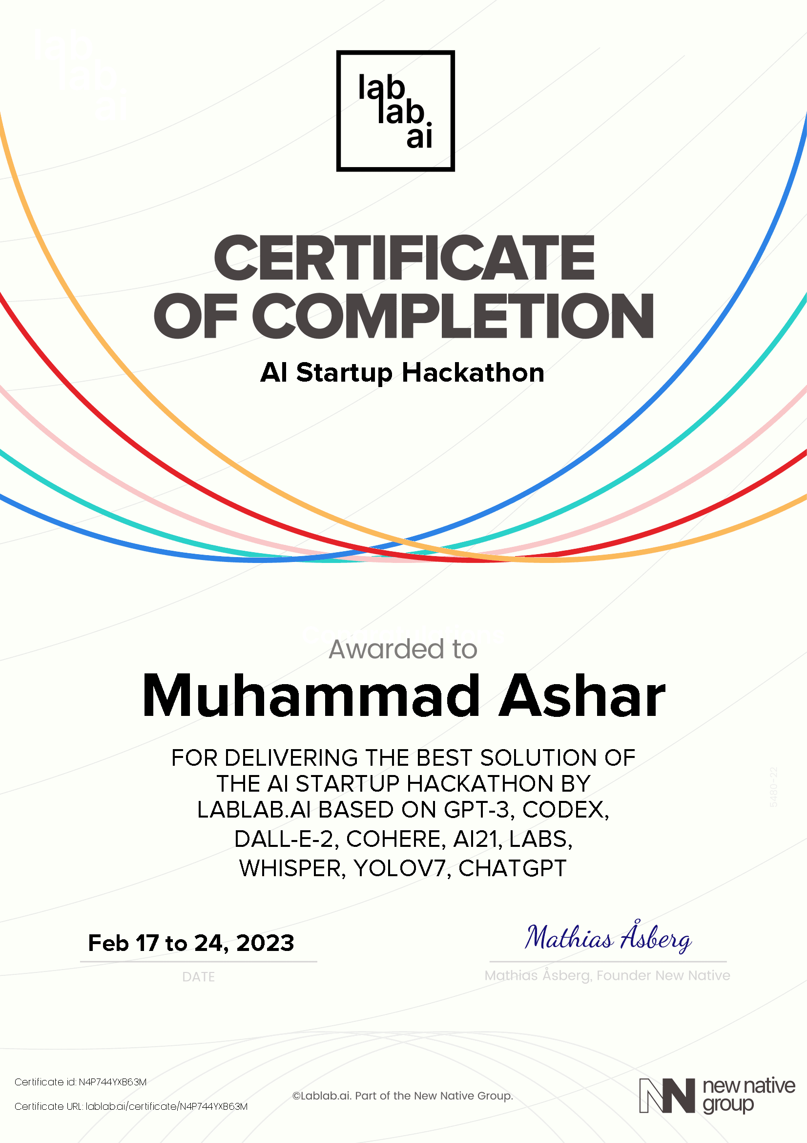 personal certificate