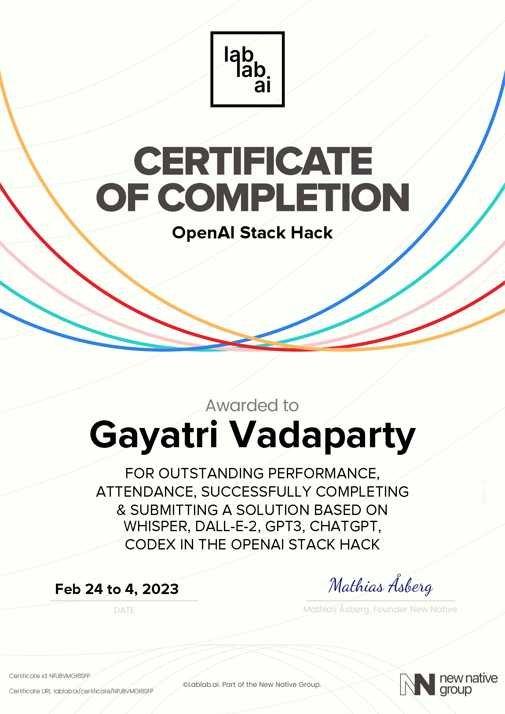 personal certificate