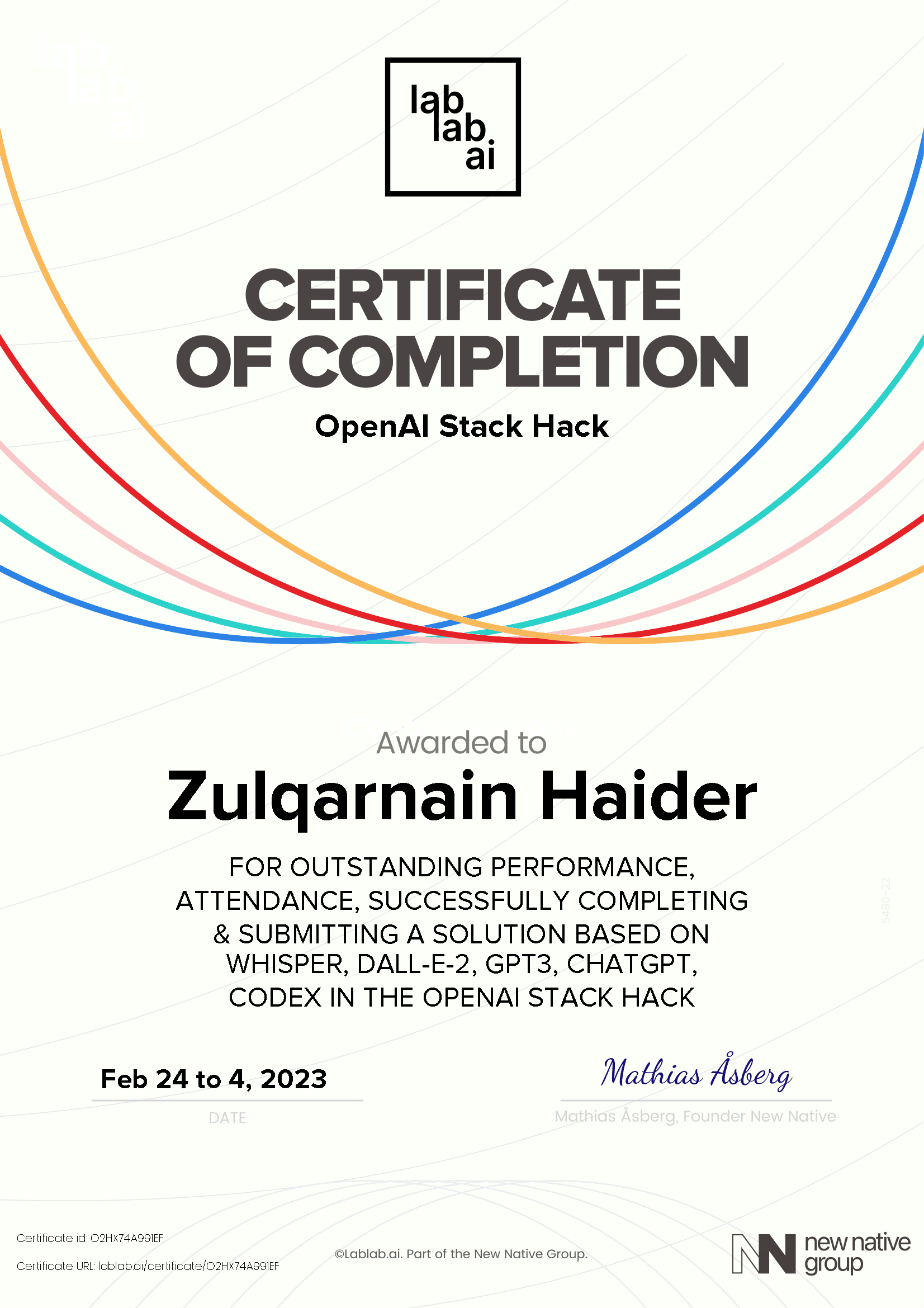 personal certificate