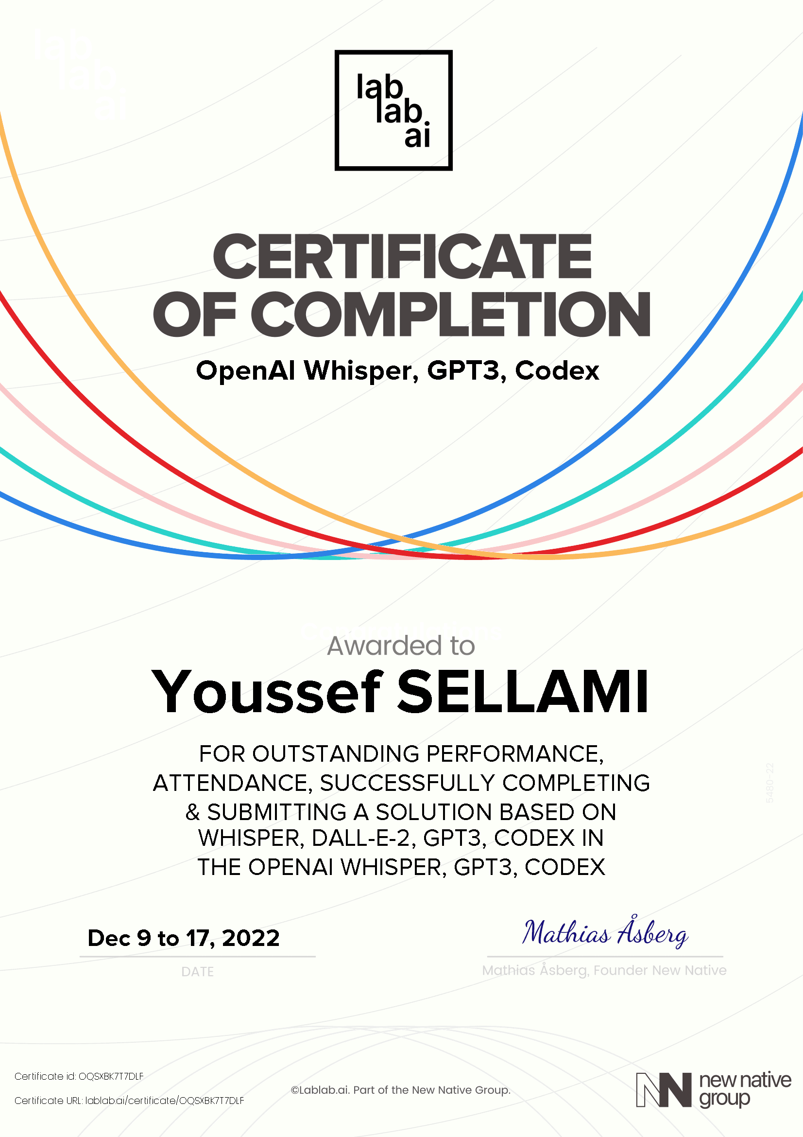 personal certificate