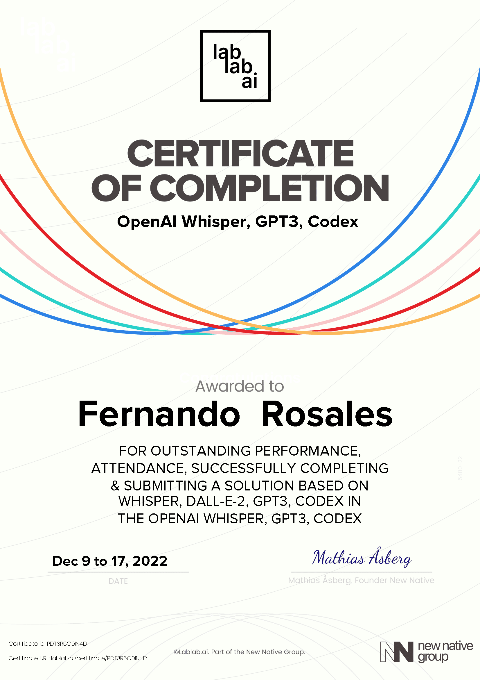 personal certificate