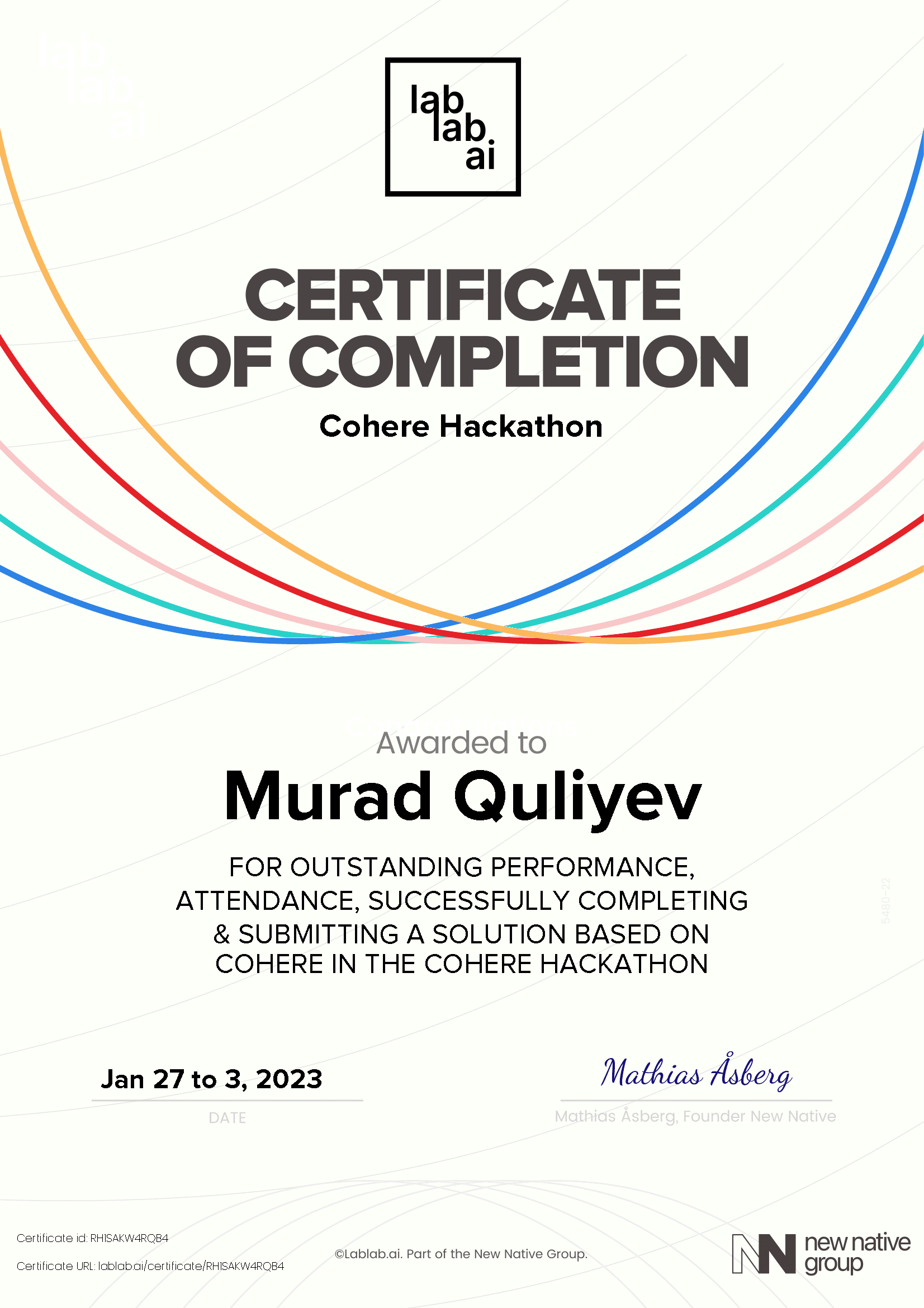 personal certificate