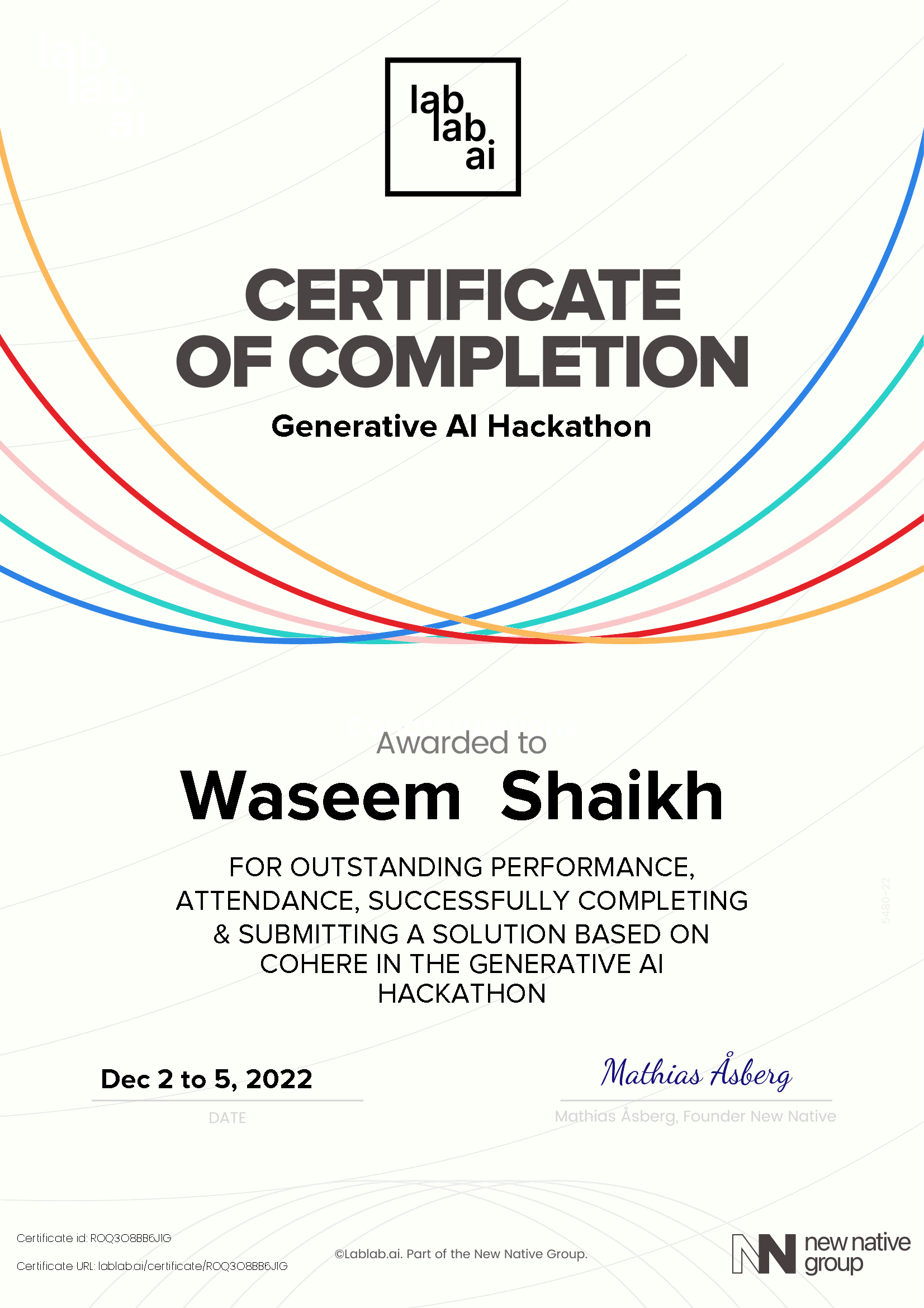 personal certificate