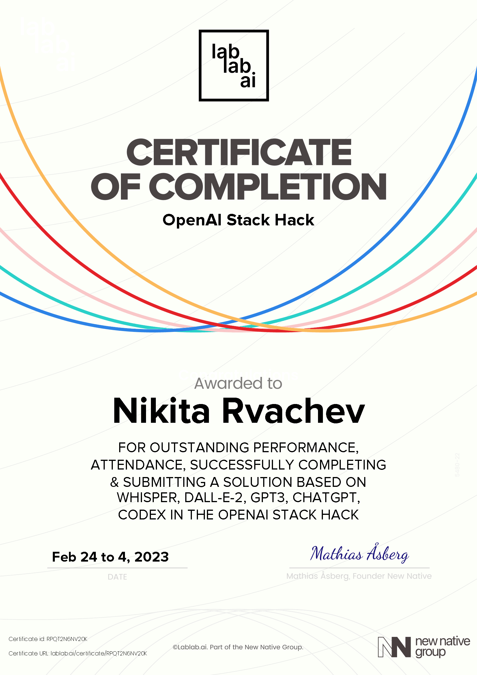 personal certificate