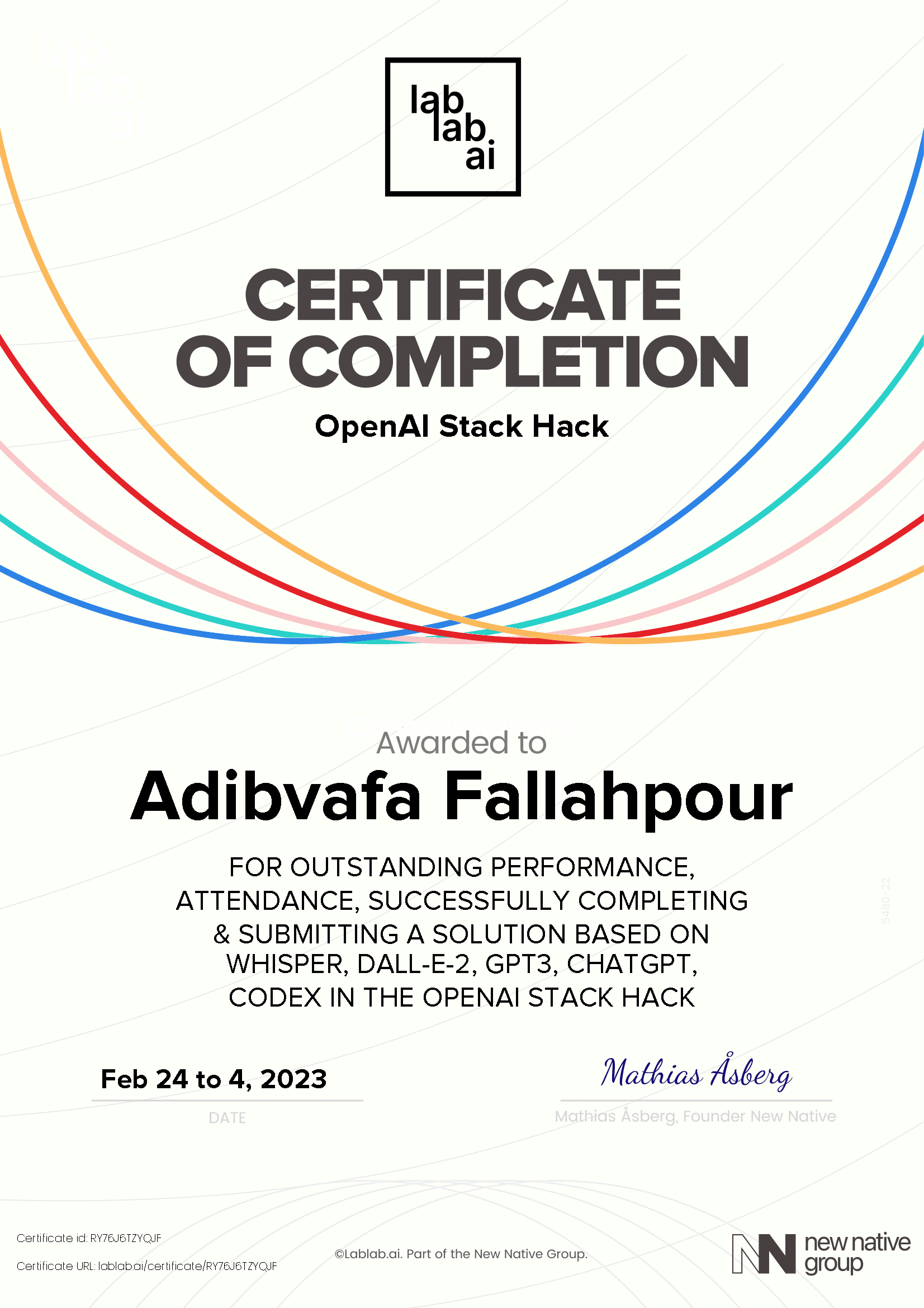 personal certificate