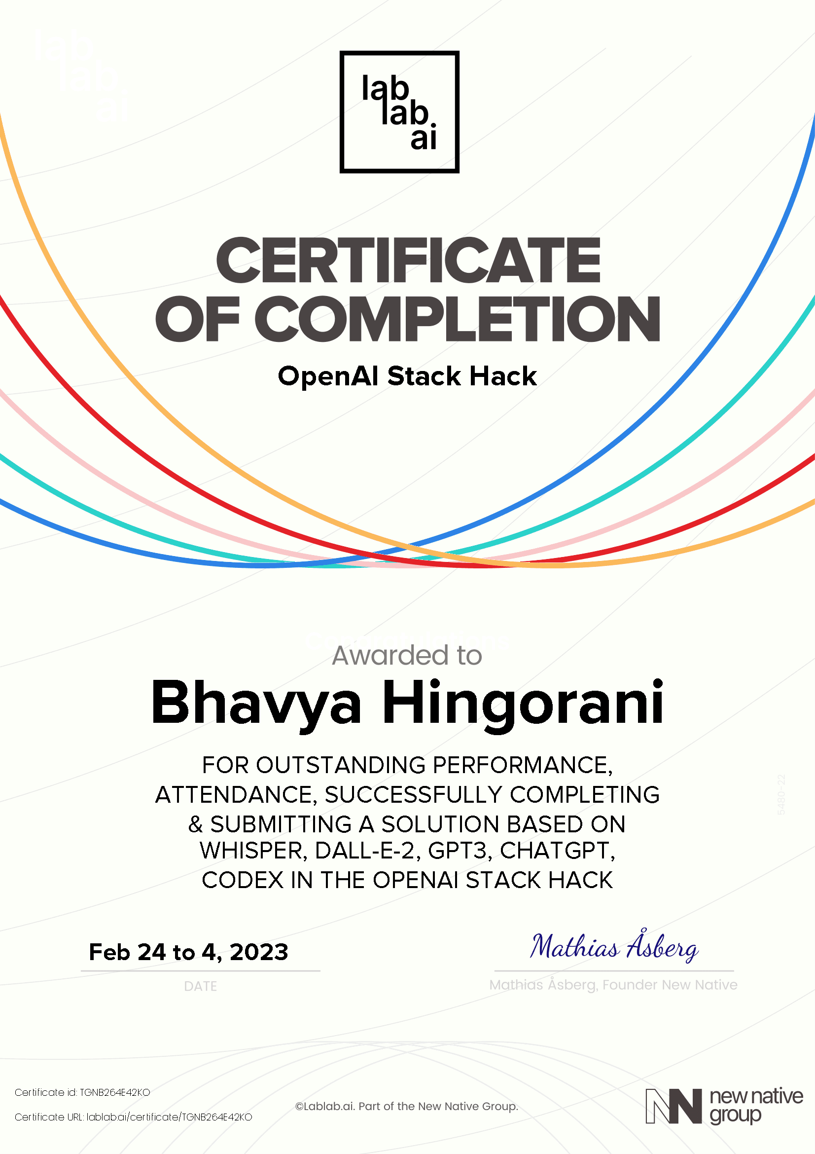 personal certificate