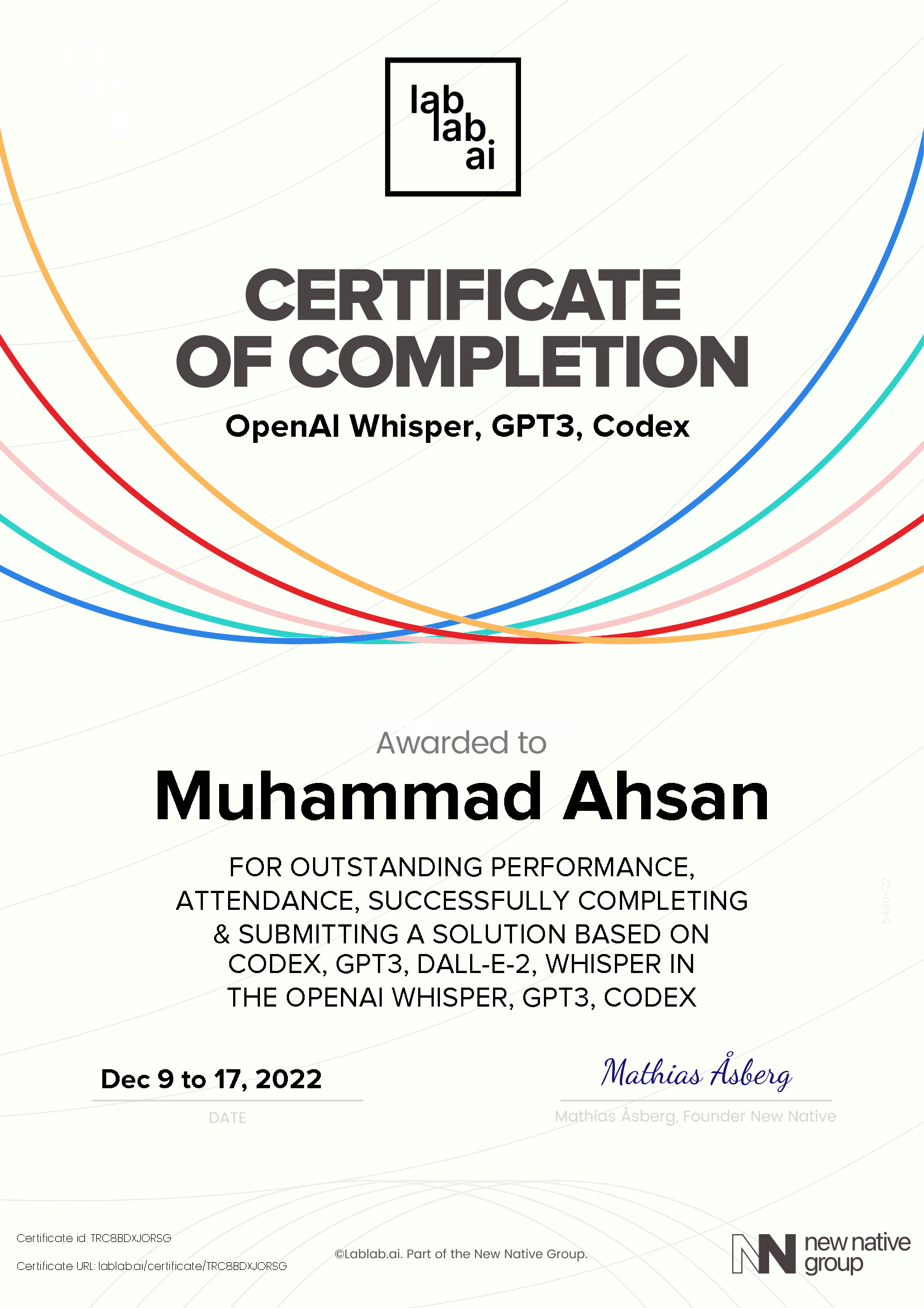 personal certificate