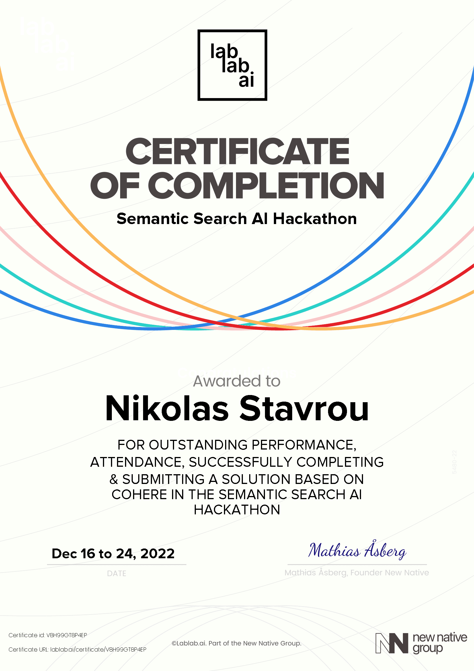 personal certificate