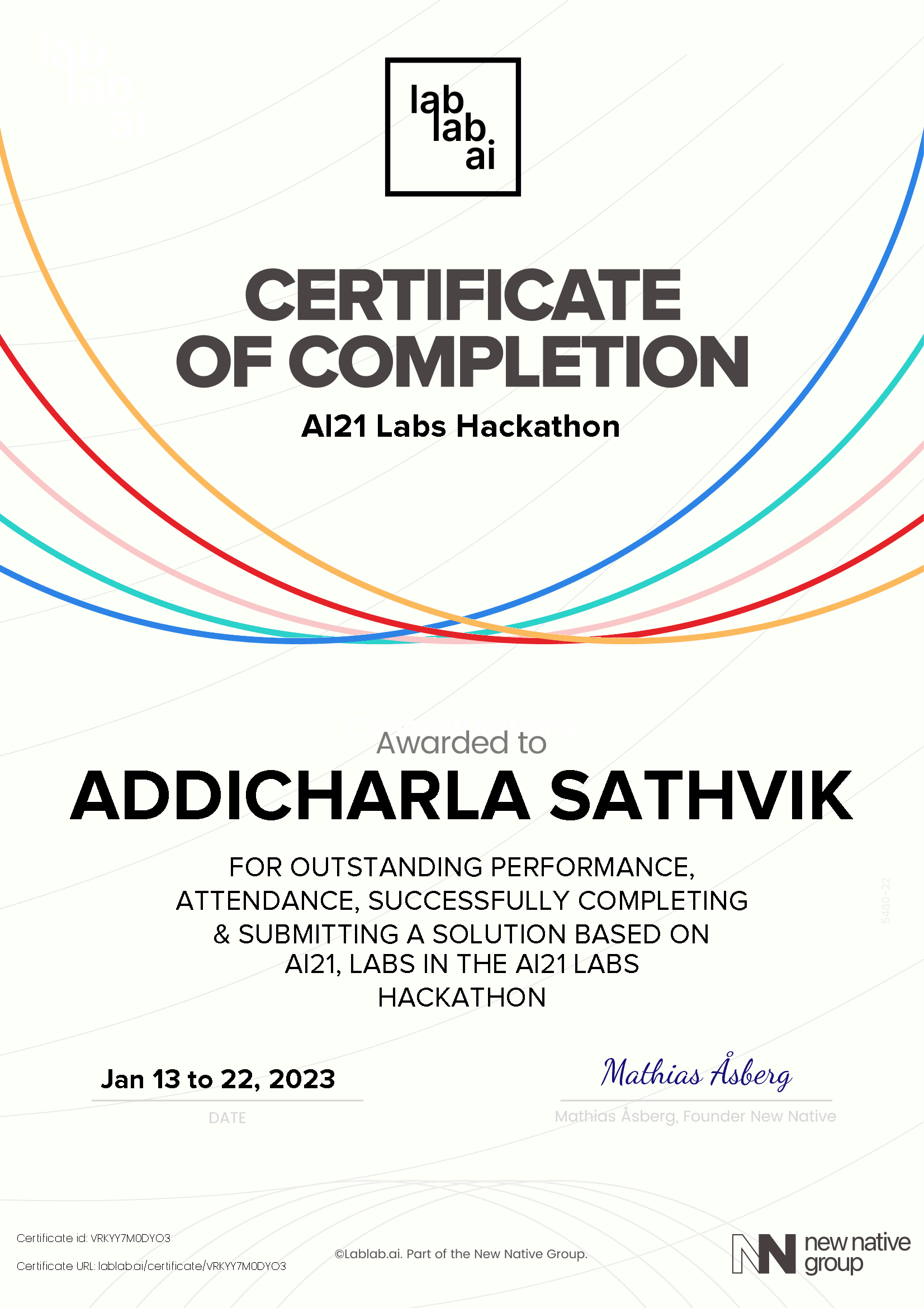 personal certificate