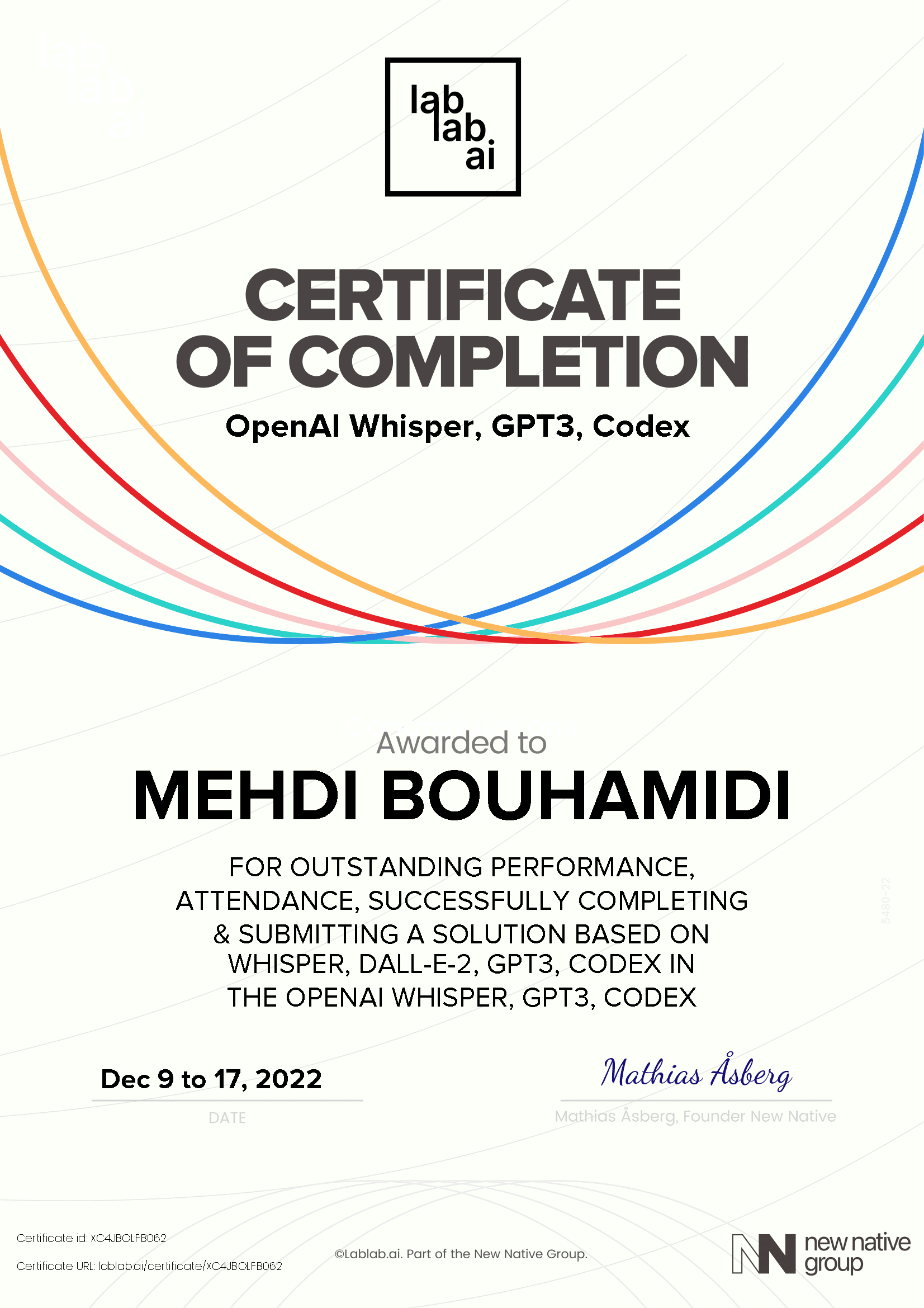 personal certificate