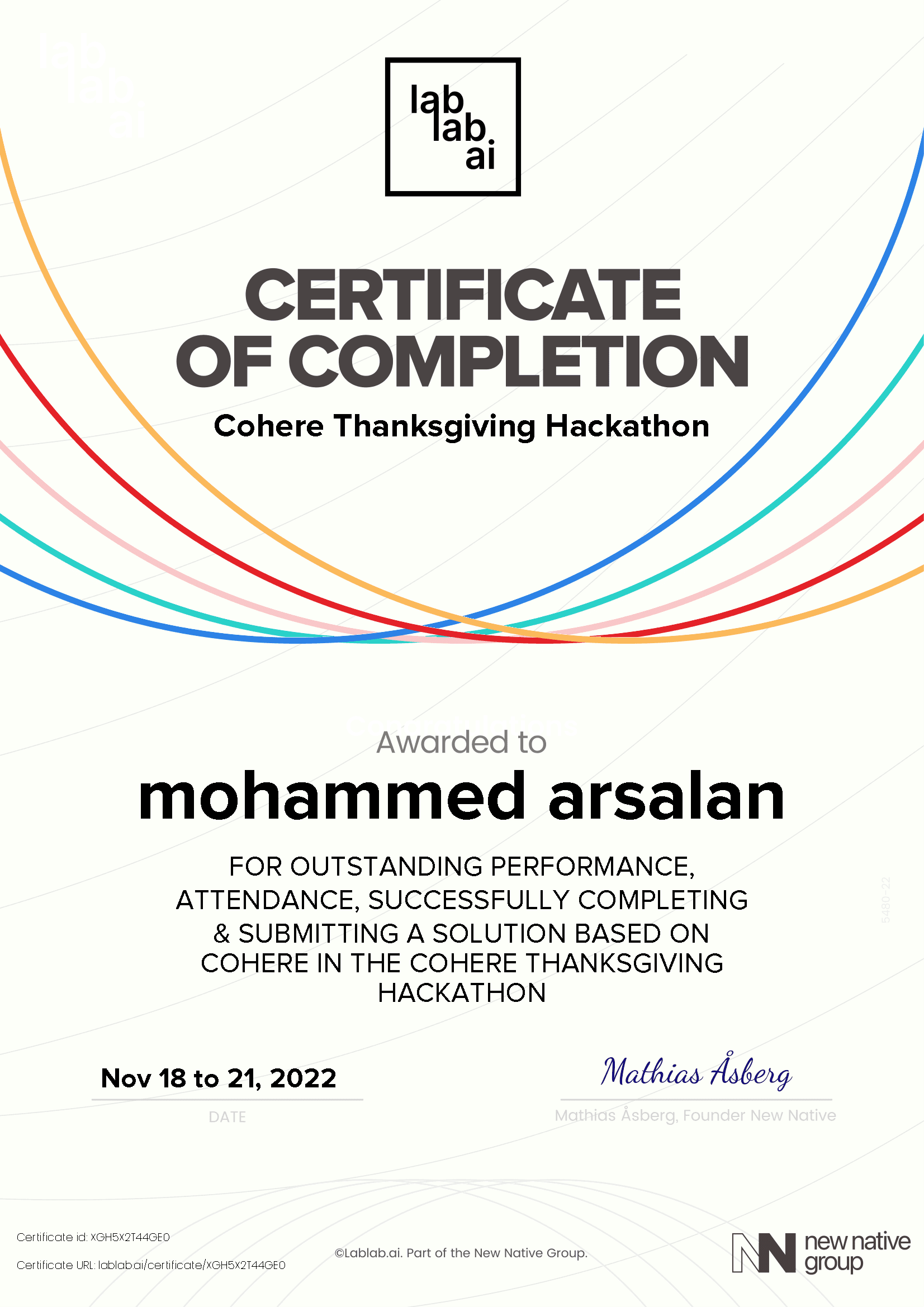 personal certificate