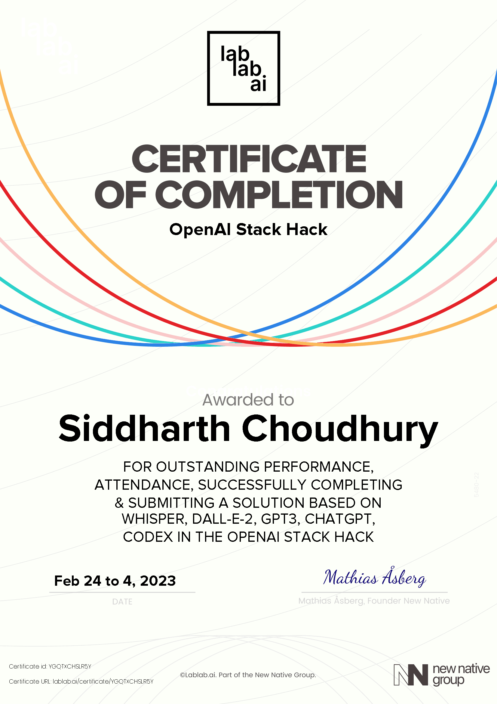 personal certificate