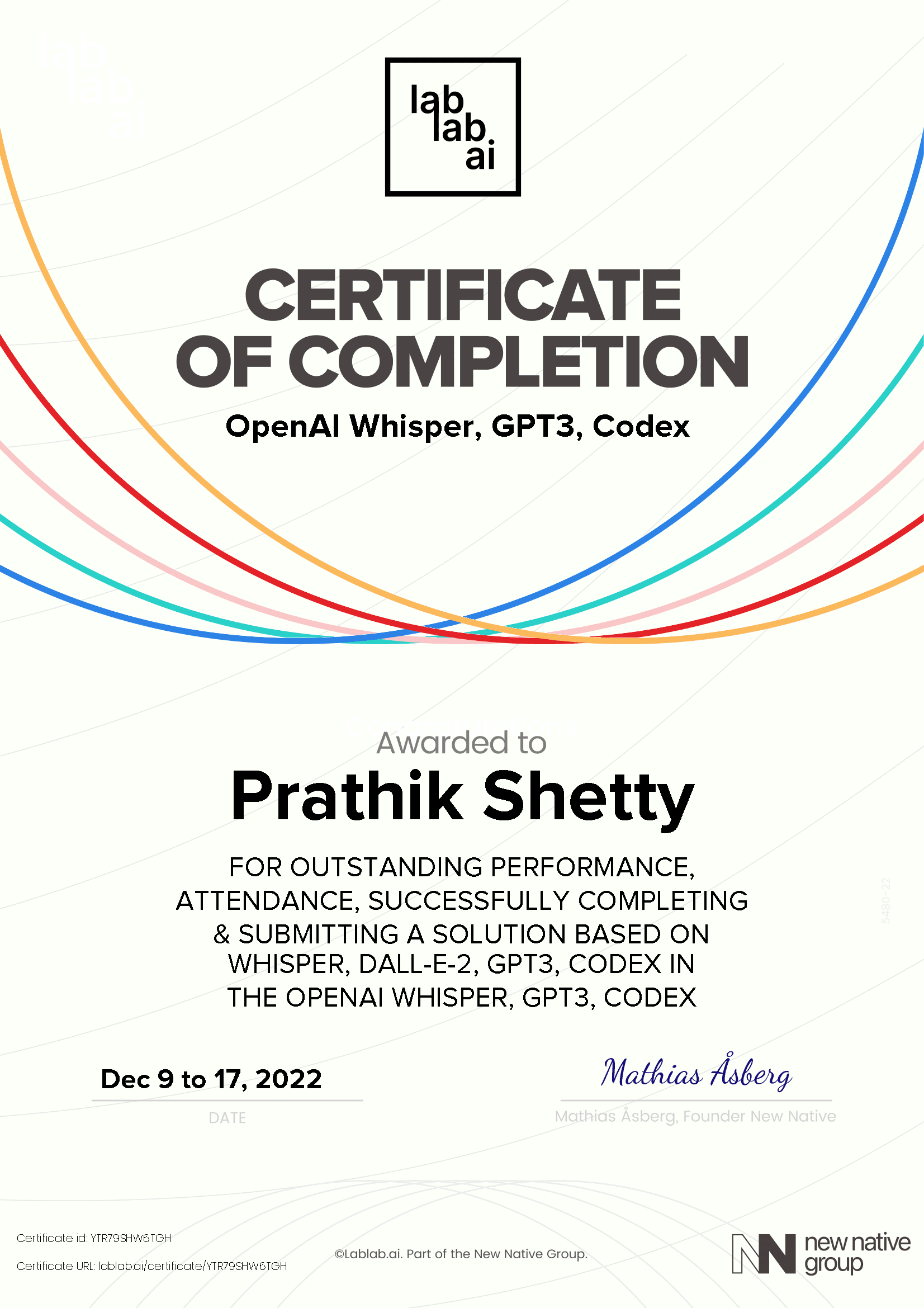 personal certificate