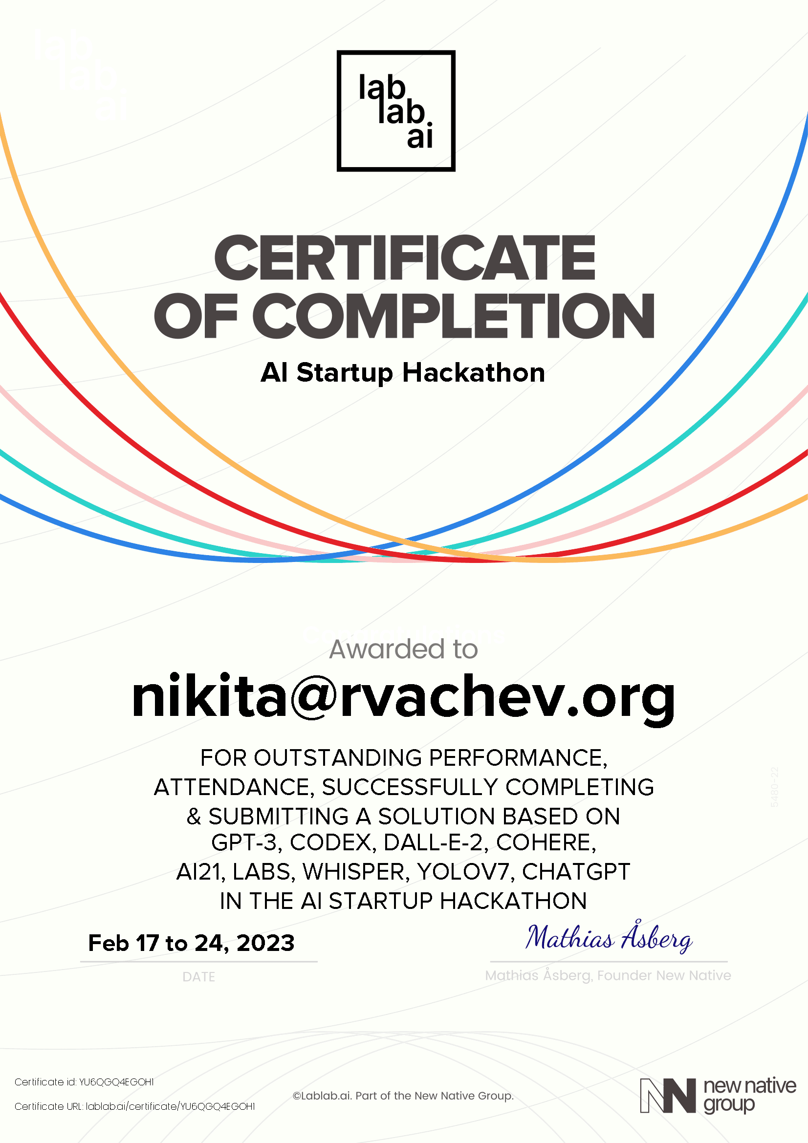 personal certificate